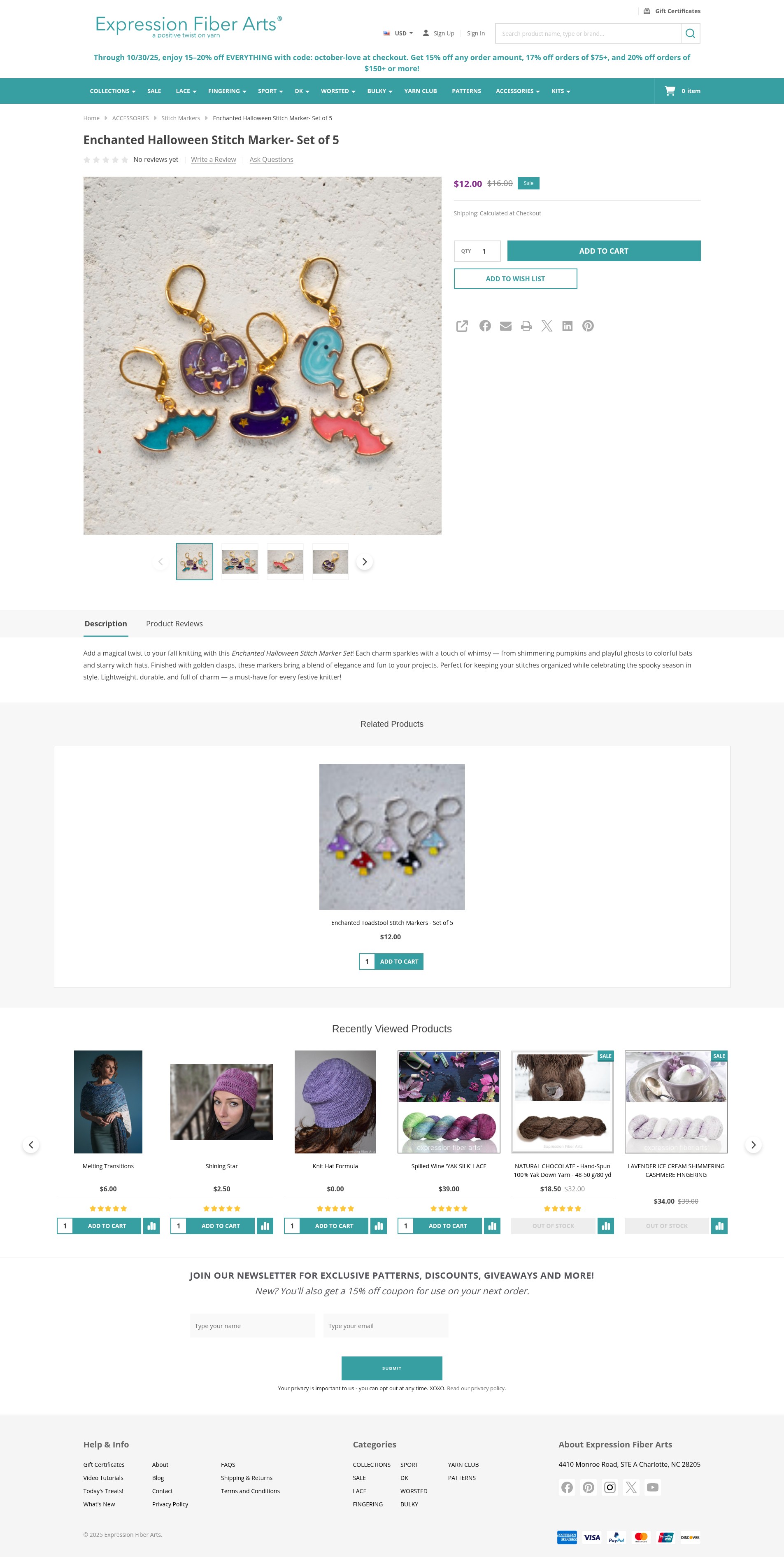 Screenshot of expressionfiberarts.com