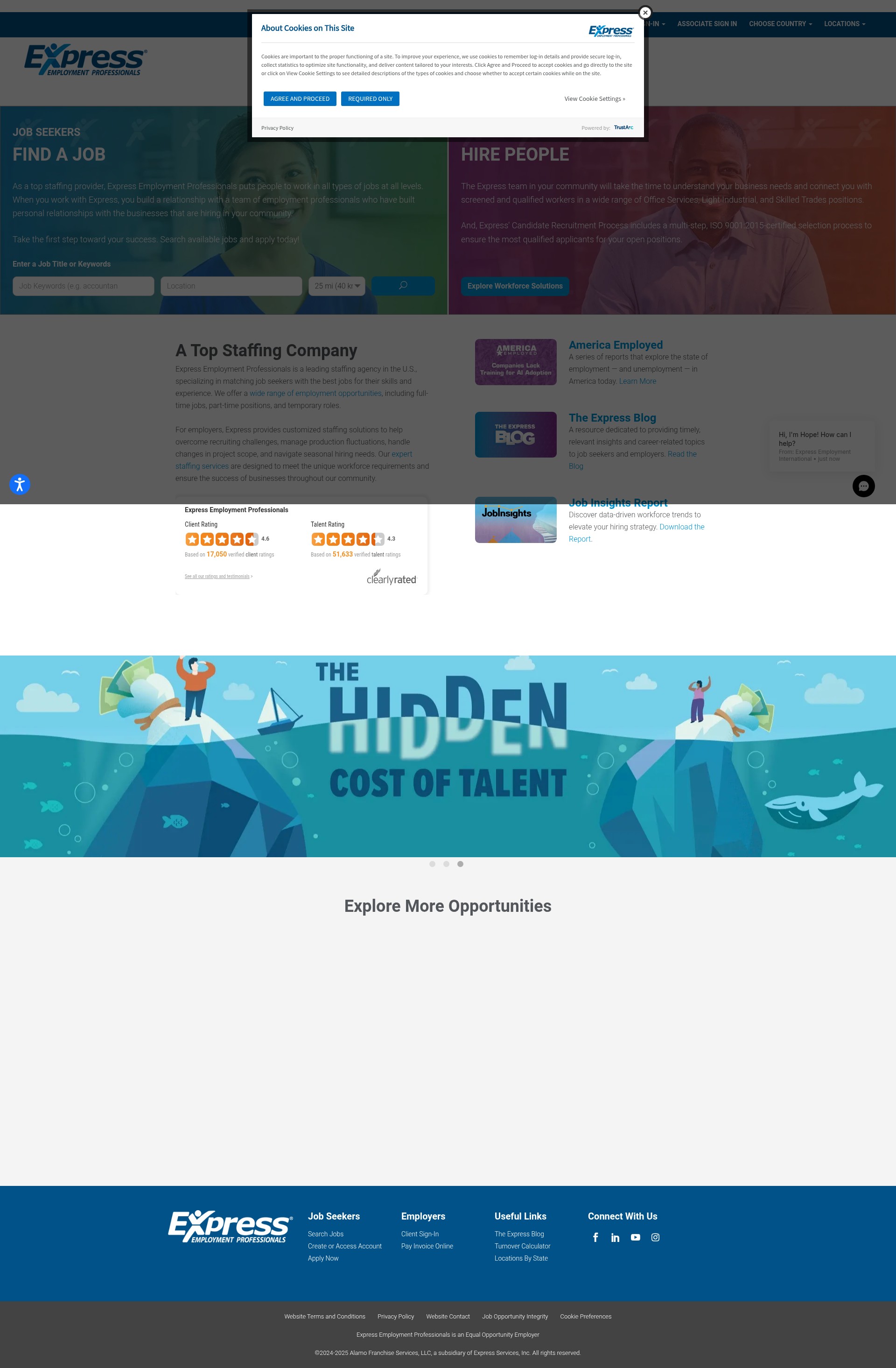 Screenshot of expresspros.com
