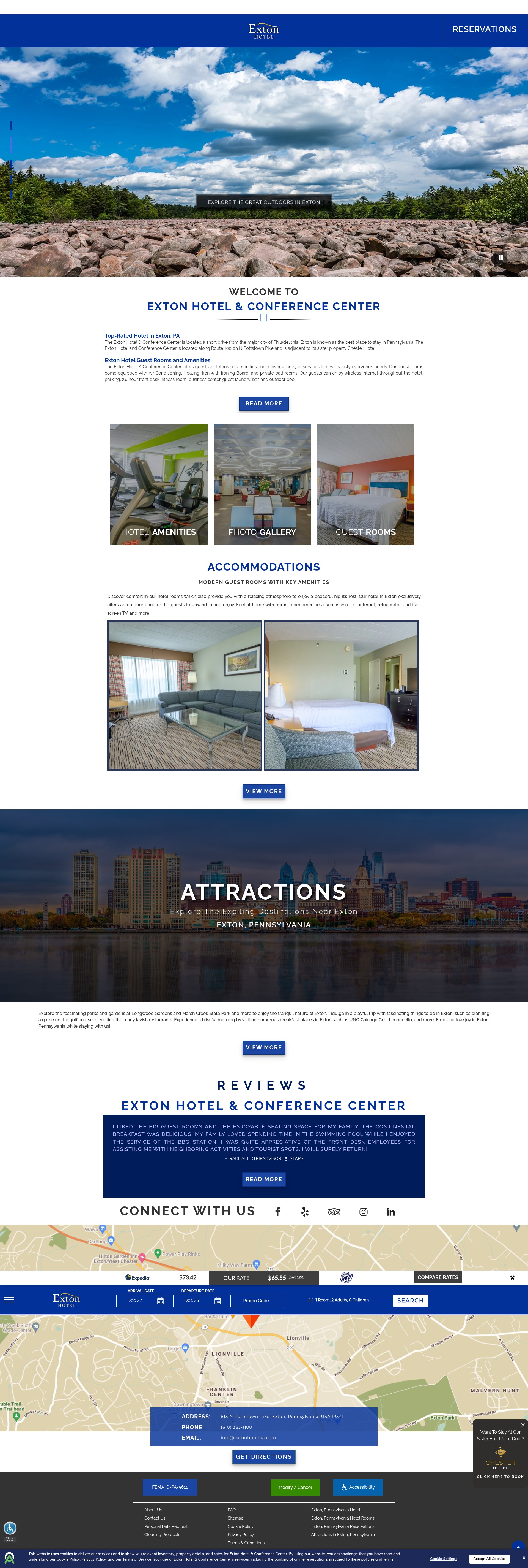 Screenshot of extonhotels.com