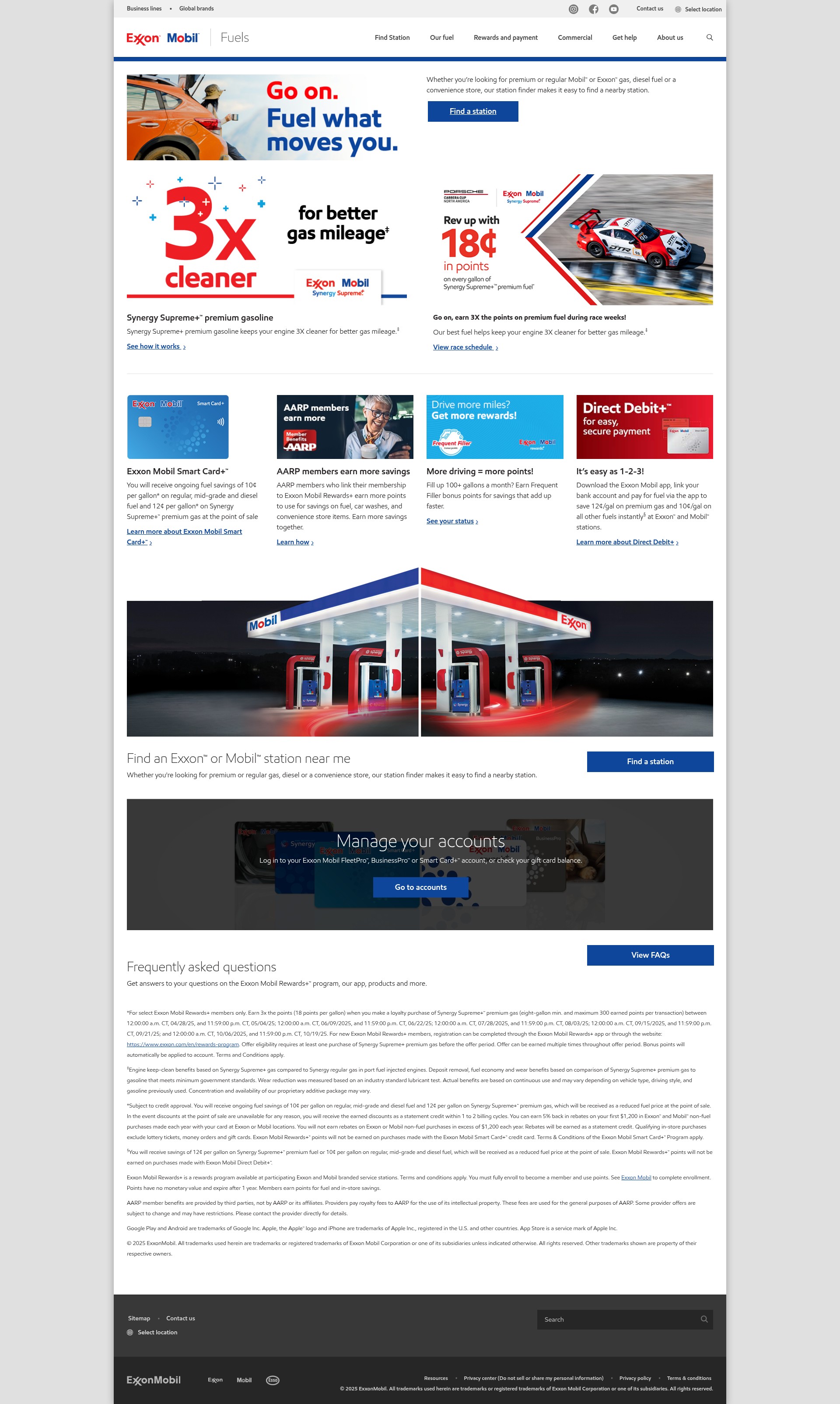 Screenshot of exxon.com