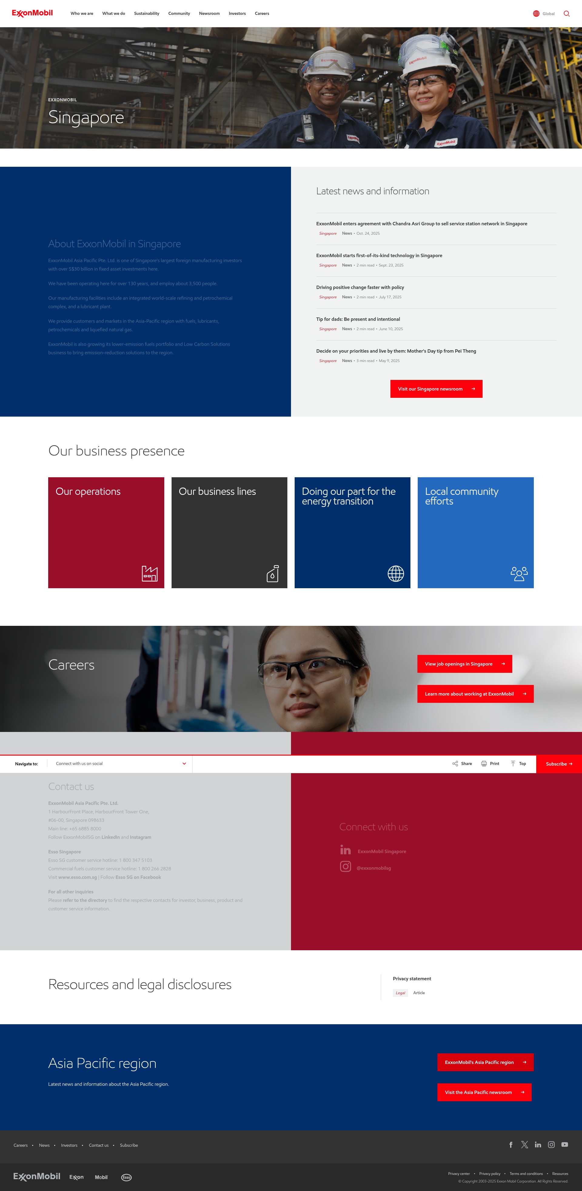Screenshot of exxonmobil.com.sg