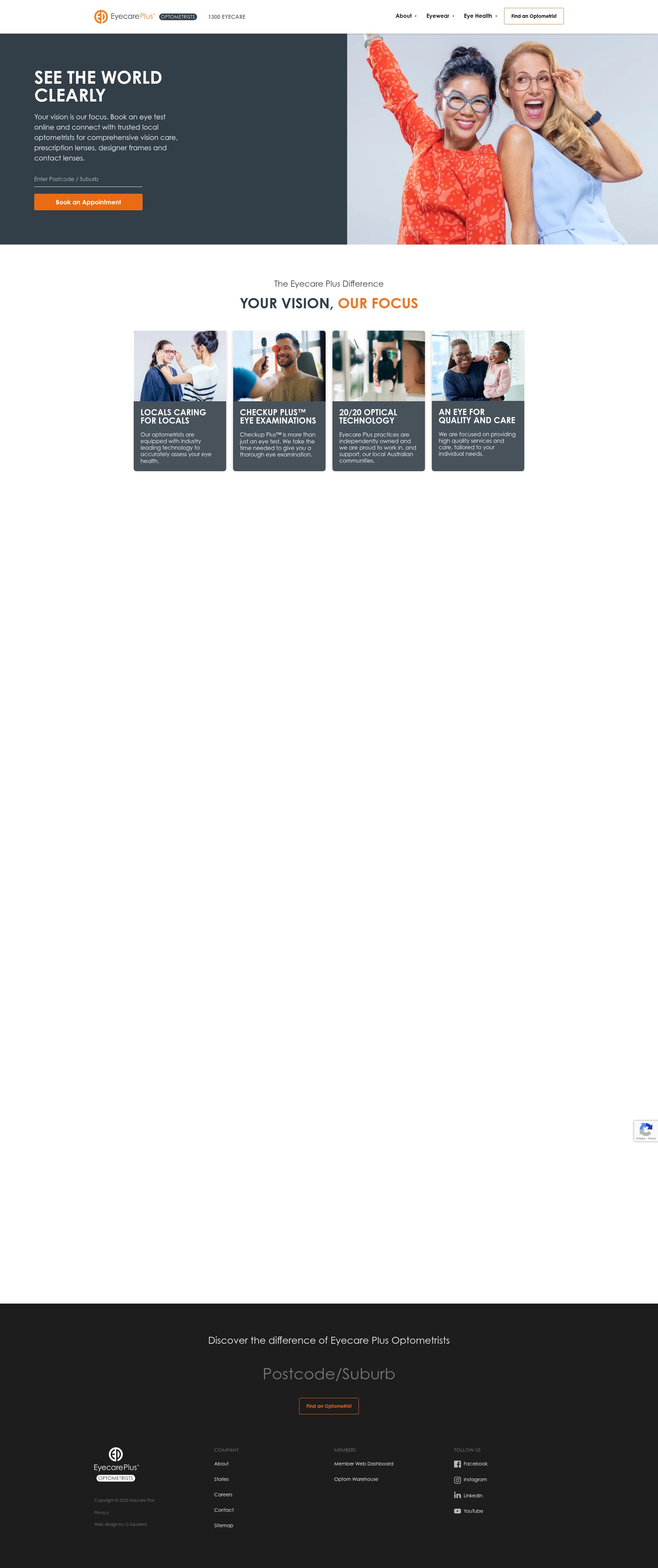 Screenshot of eyecareplus.com.au