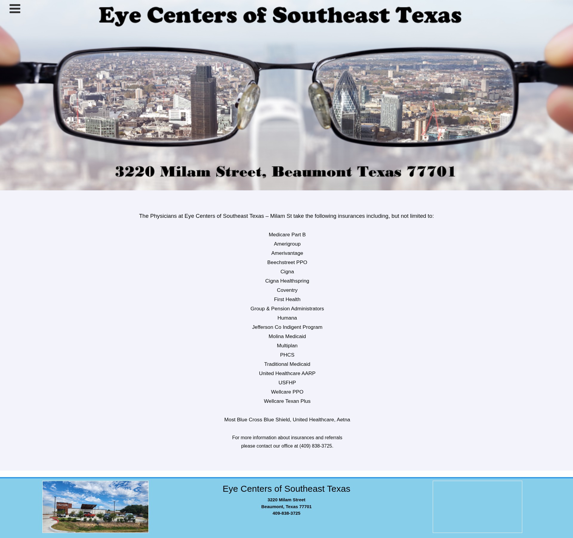 Screenshot of eyecenterset.com