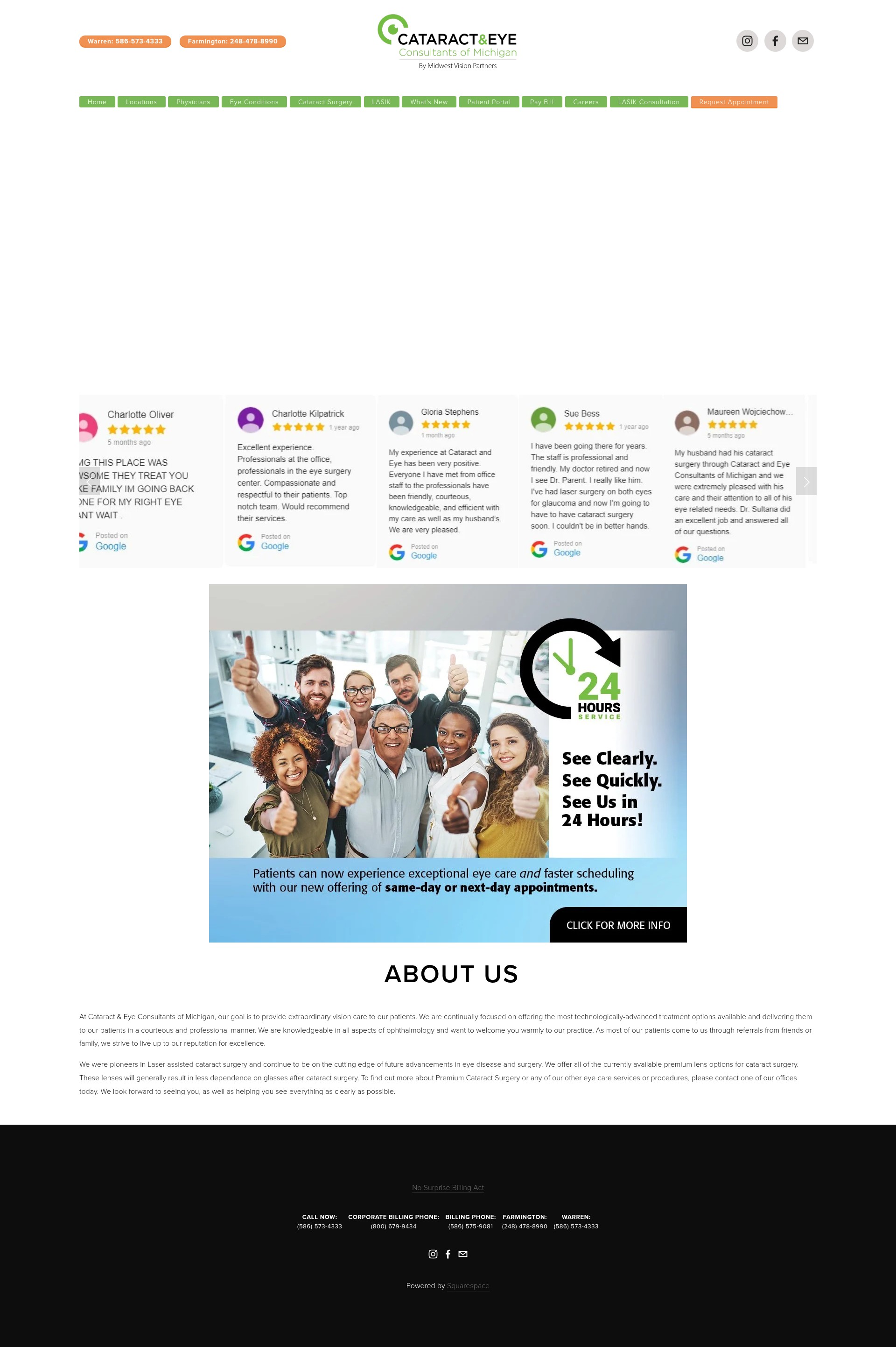 Screenshot of eyeconsultantsofmich.com