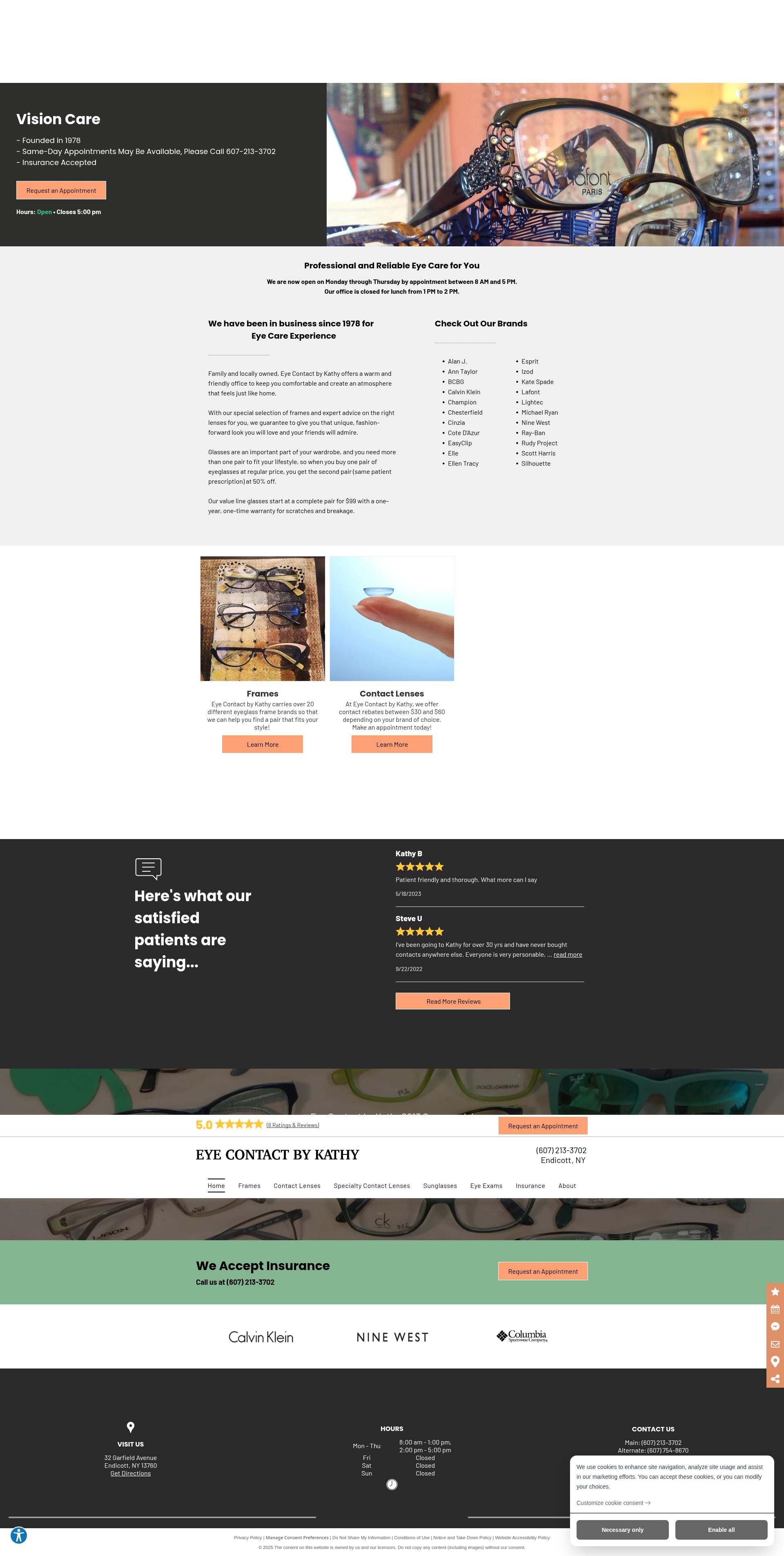 Screenshot of eyecontactbykathy.com