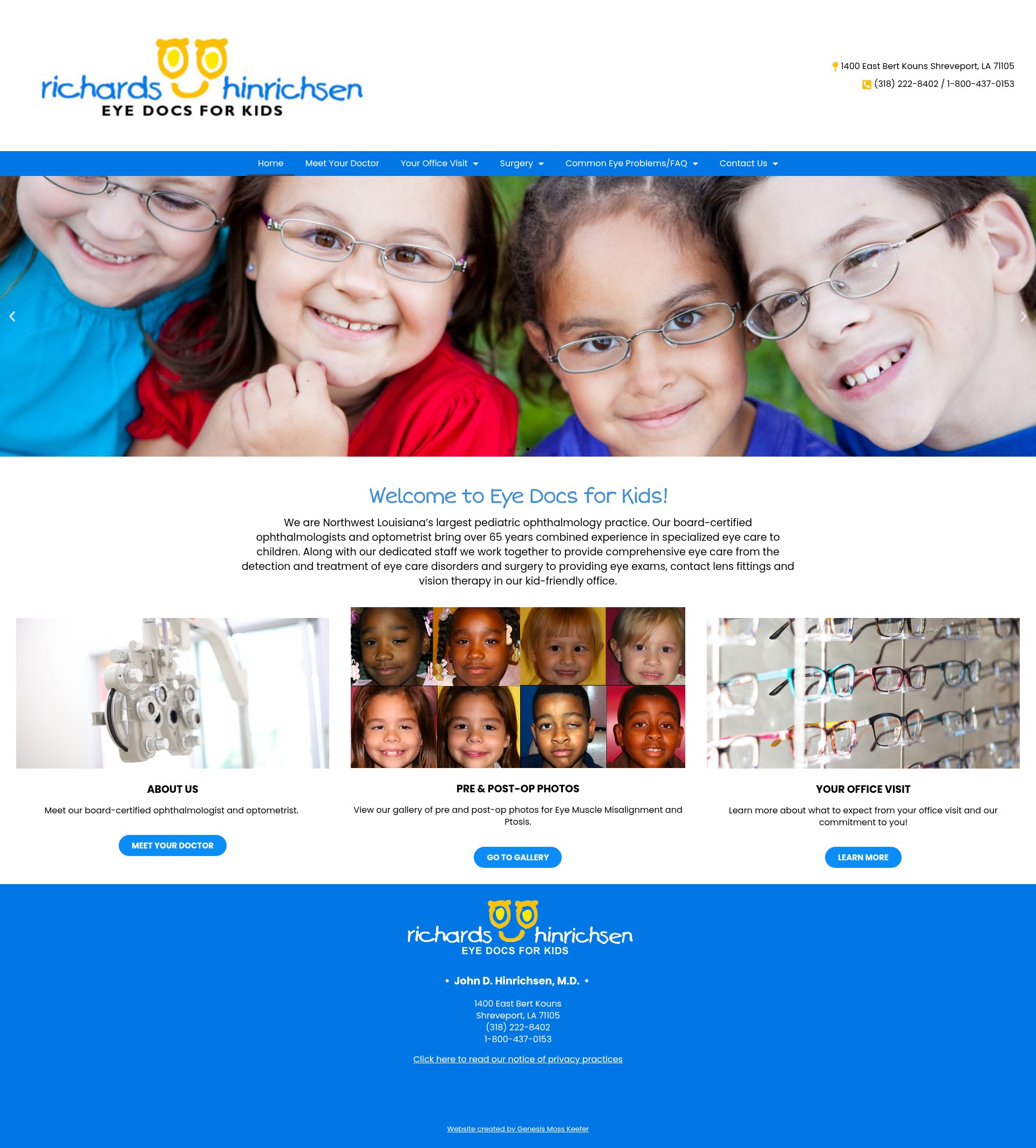 Screenshot of eyedocsforkids.com