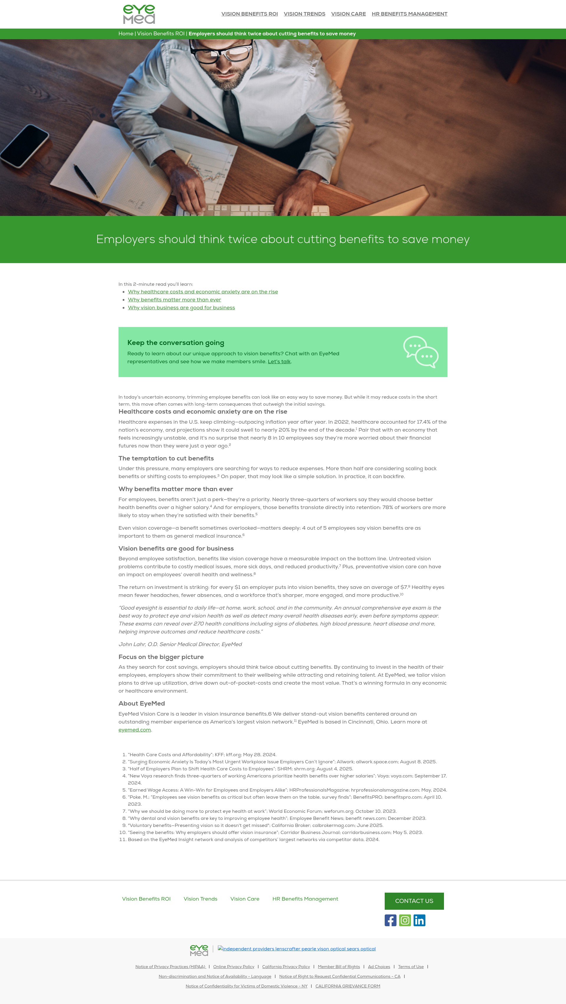Screenshot of eyemedfocusforward.com