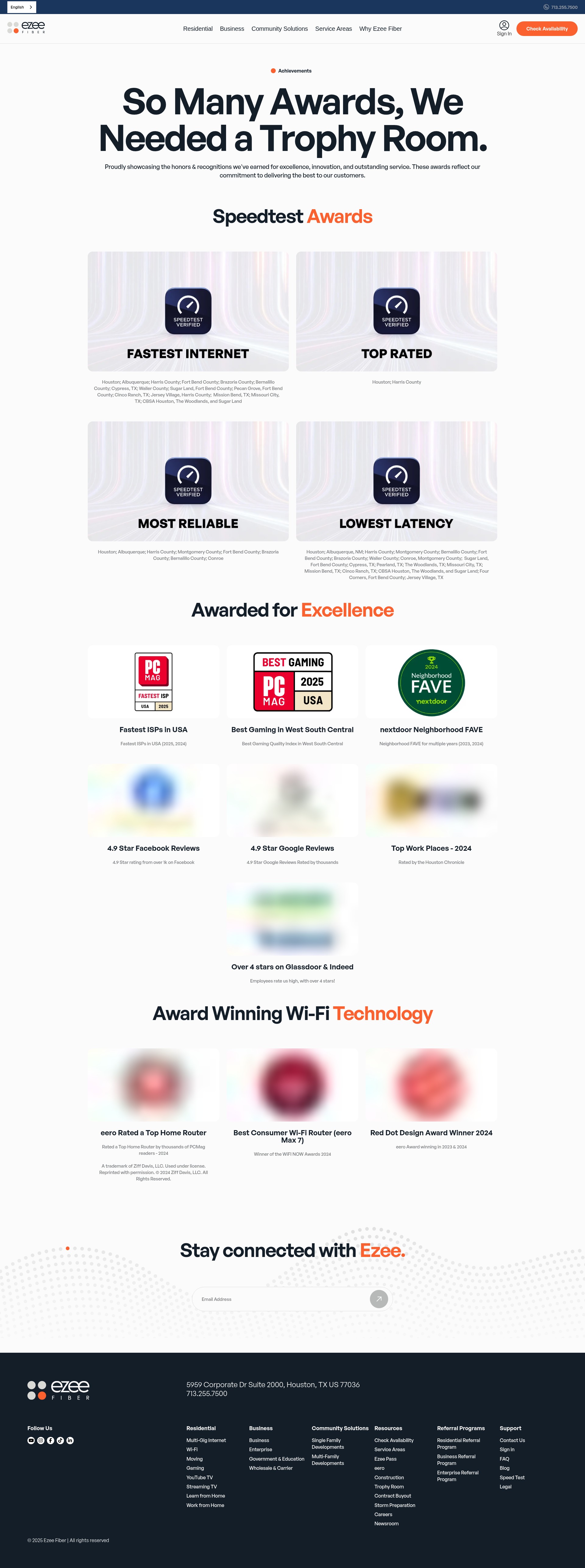 Screenshot of ezeefiber.com