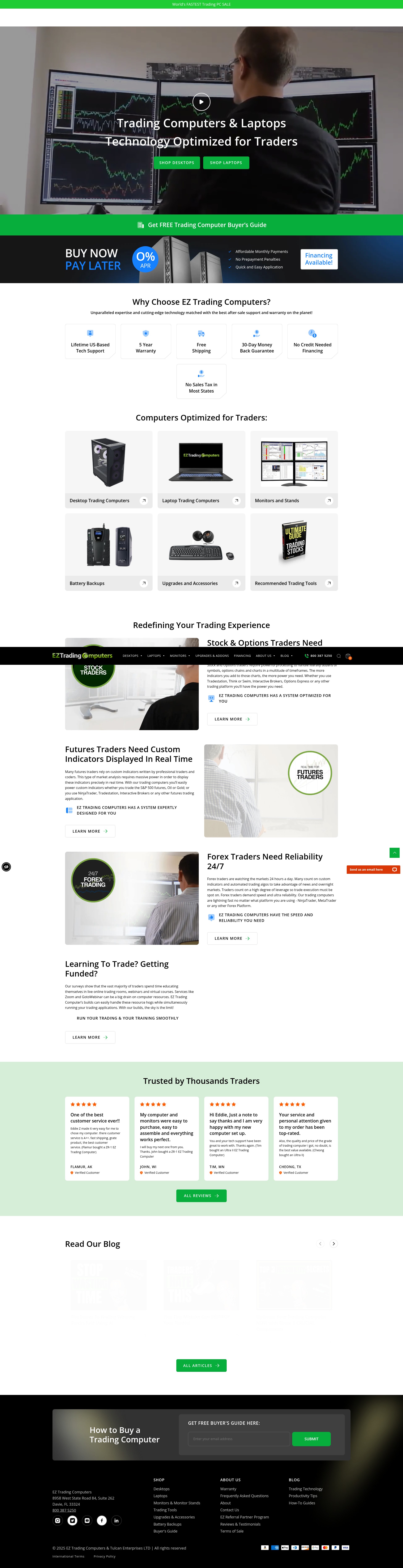 Screenshot of eztradingcomputers.net