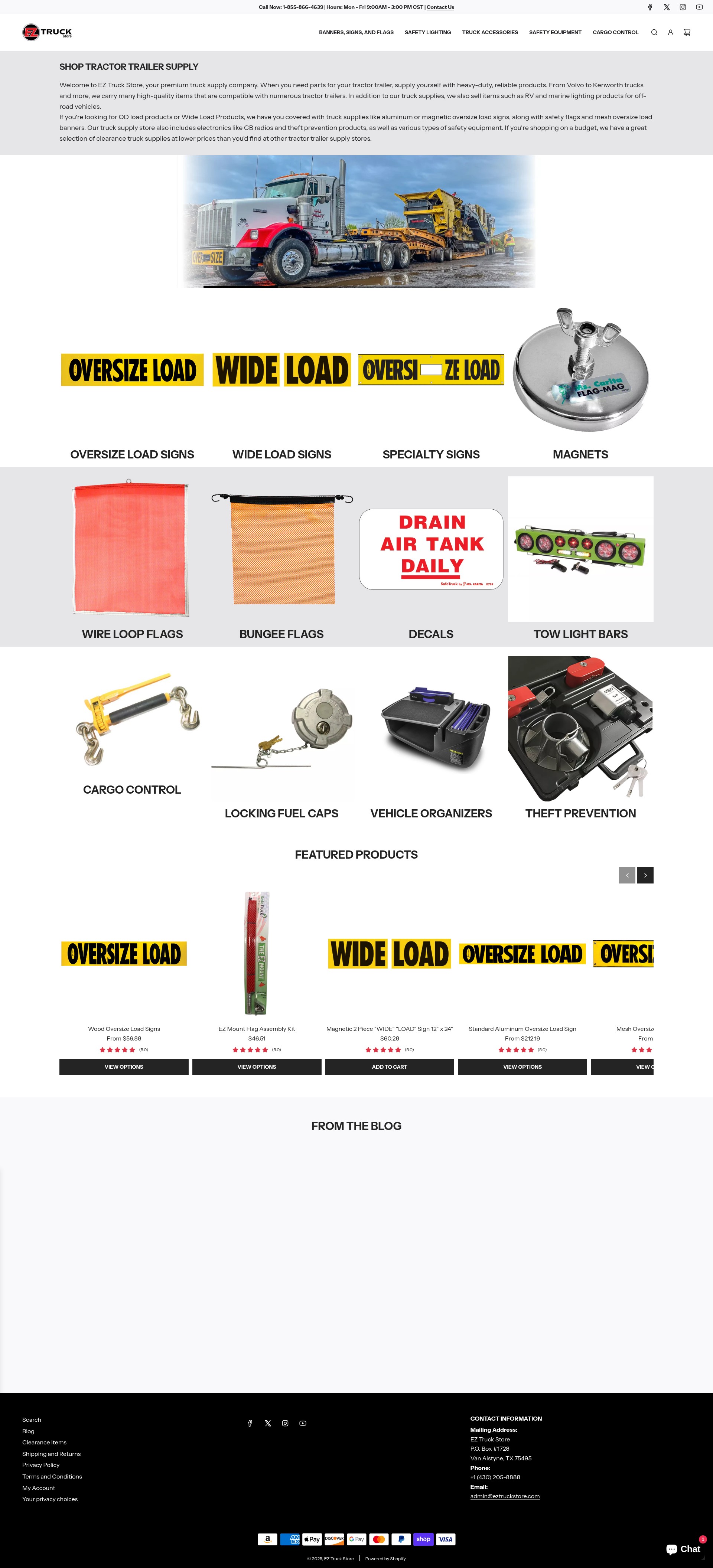 Screenshot of eztruckstore.com