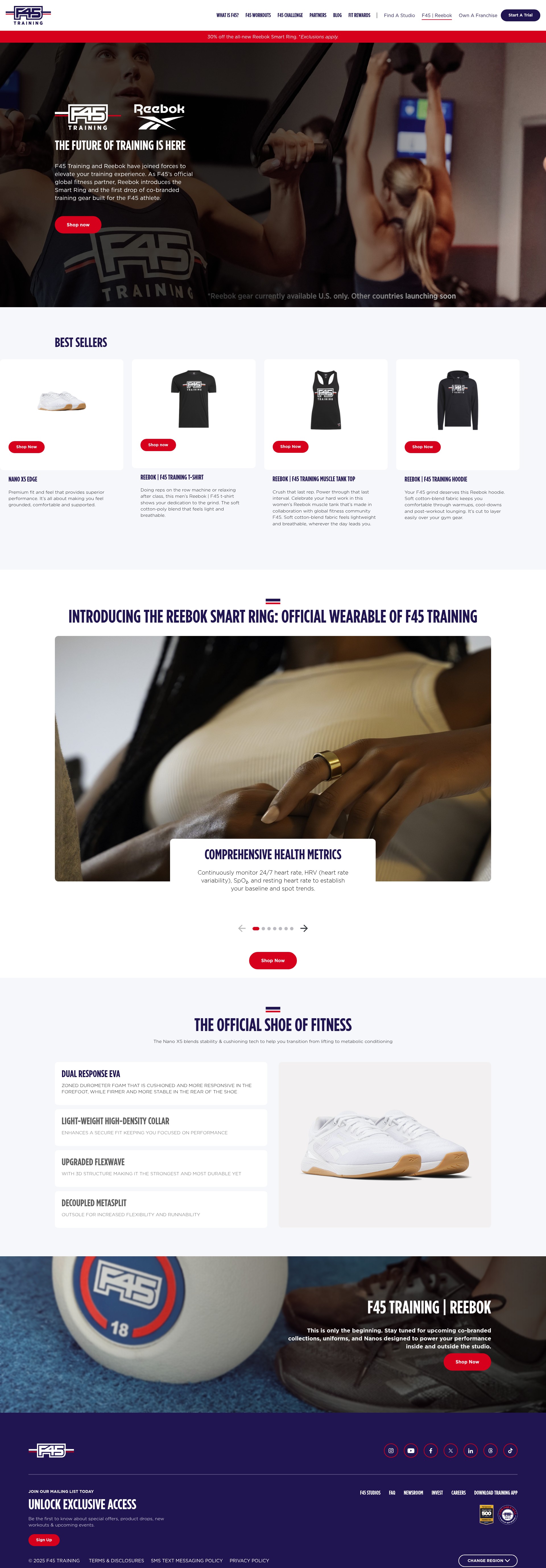 Screenshot of f45training.com