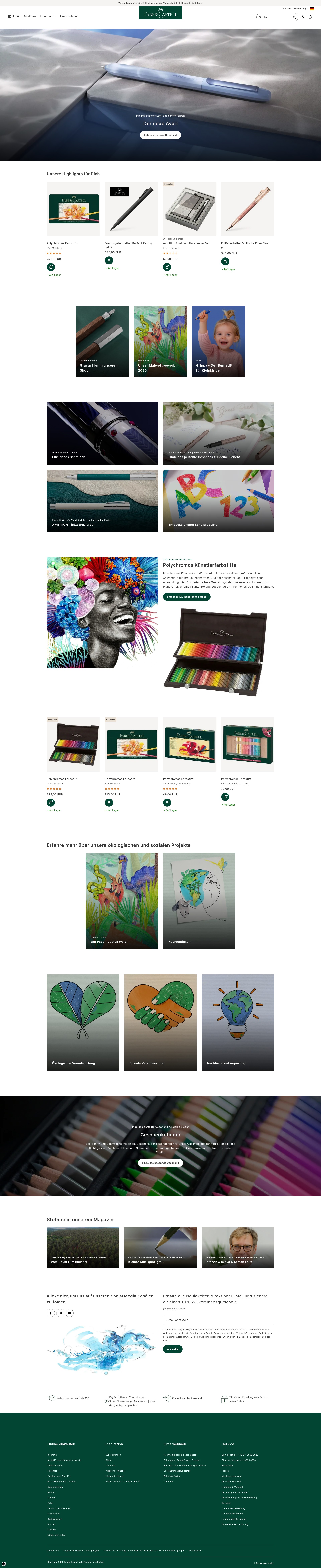 Screenshot of faber-castell.de