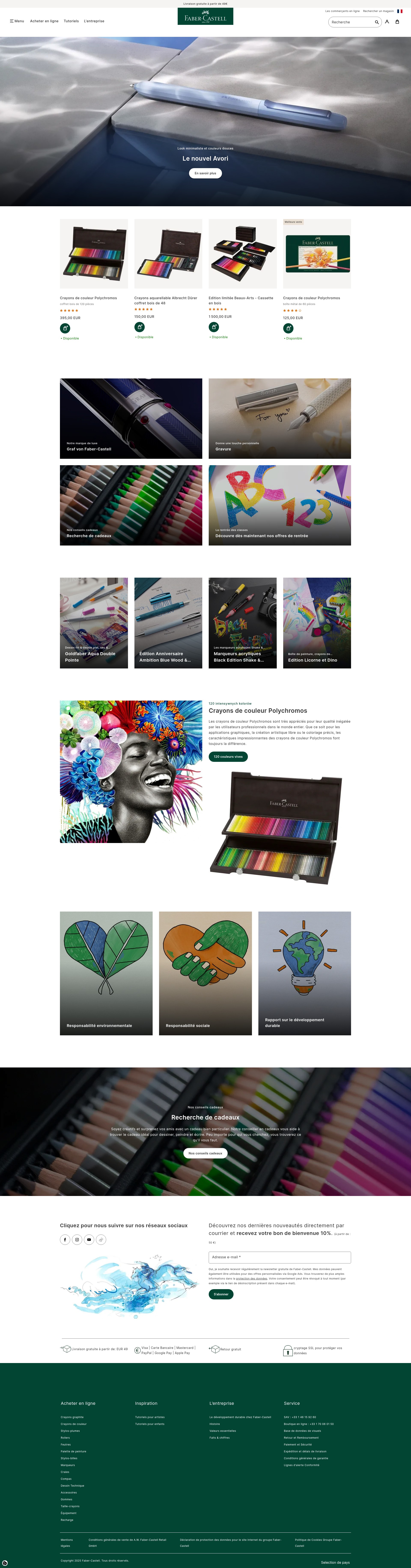 Screenshot of faber-castell.fr