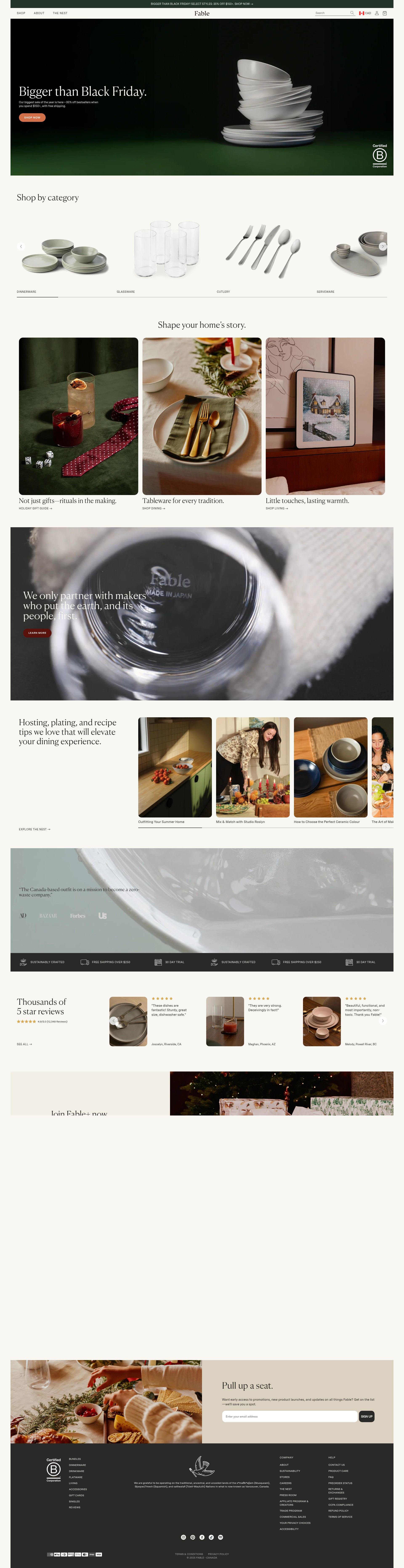 Screenshot of fable.com