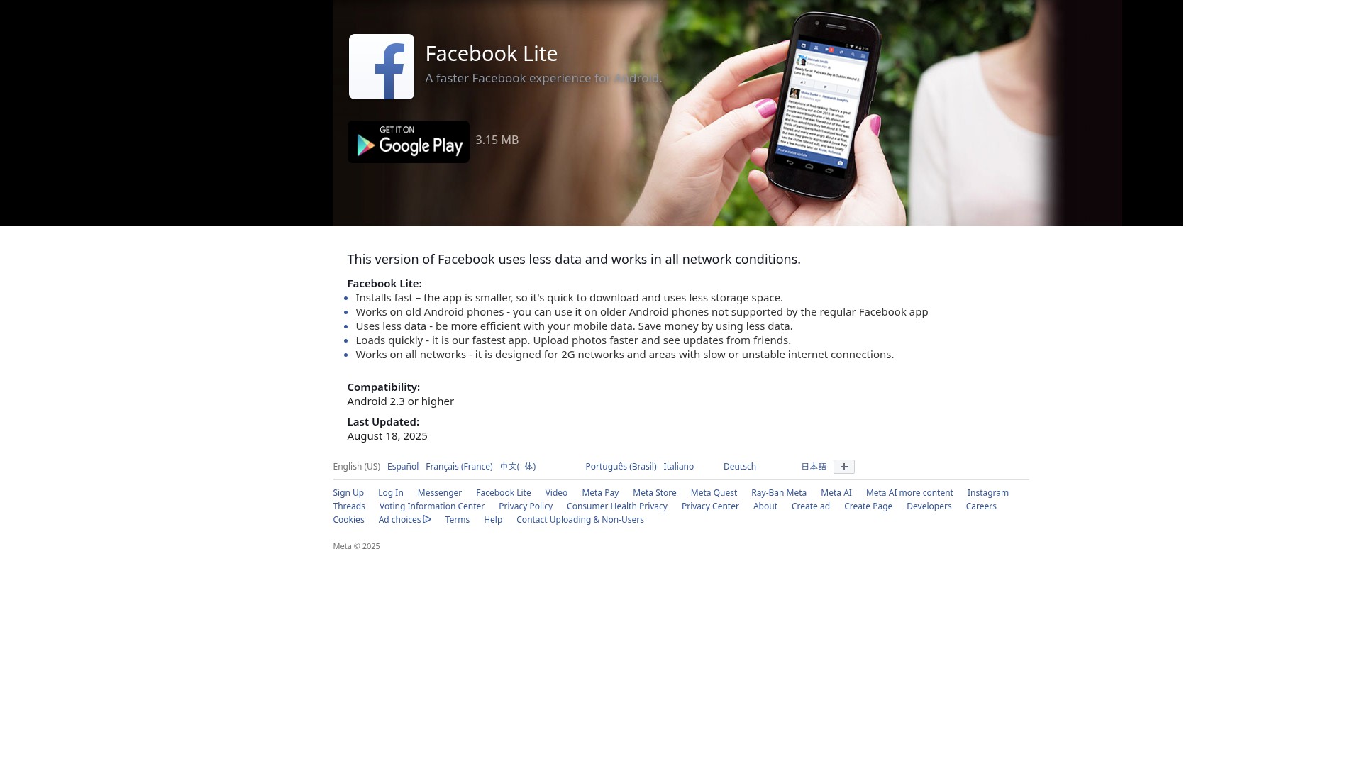 Screenshot of facebook.com