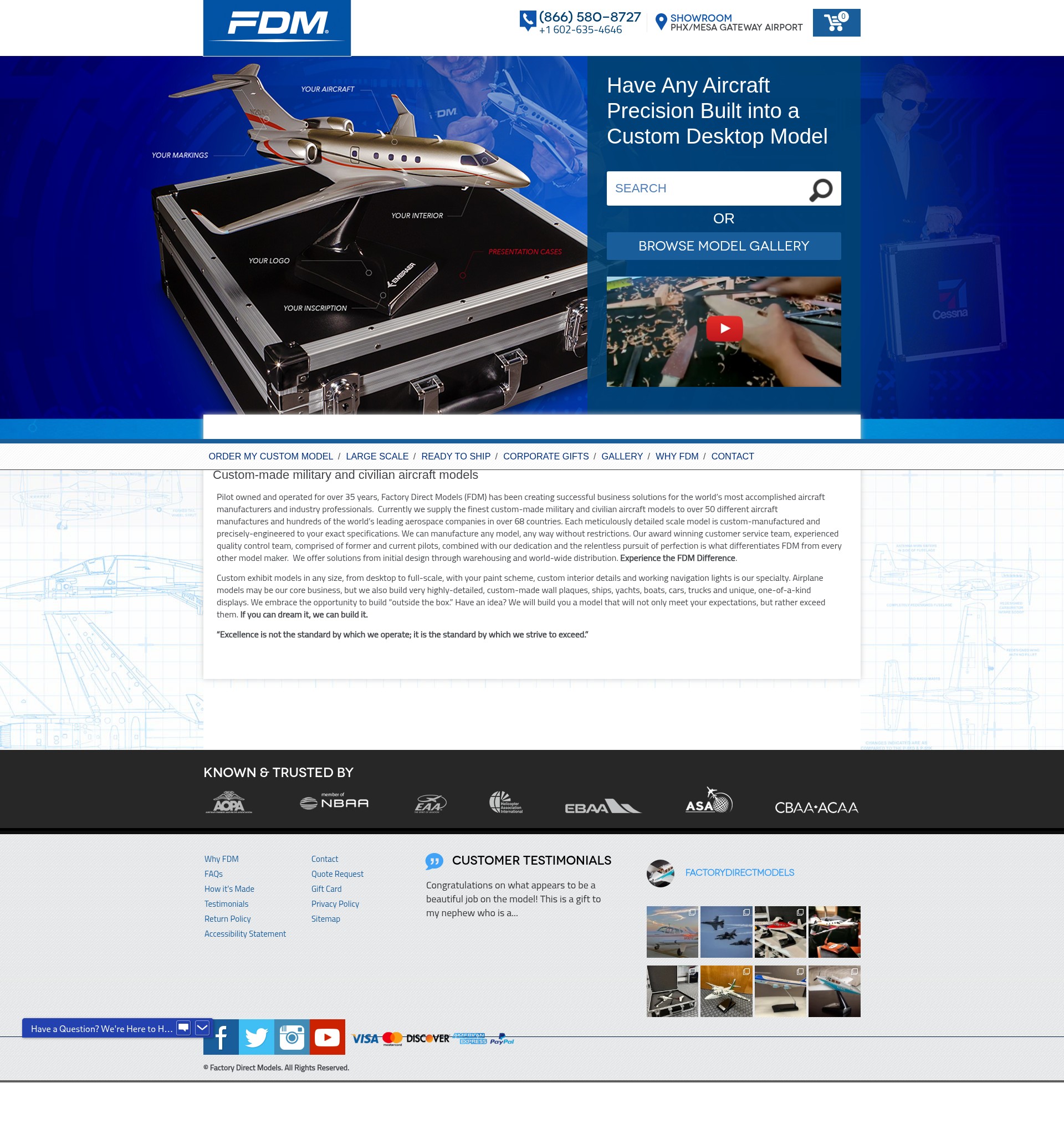 Screenshot of factorydirectmodels.com