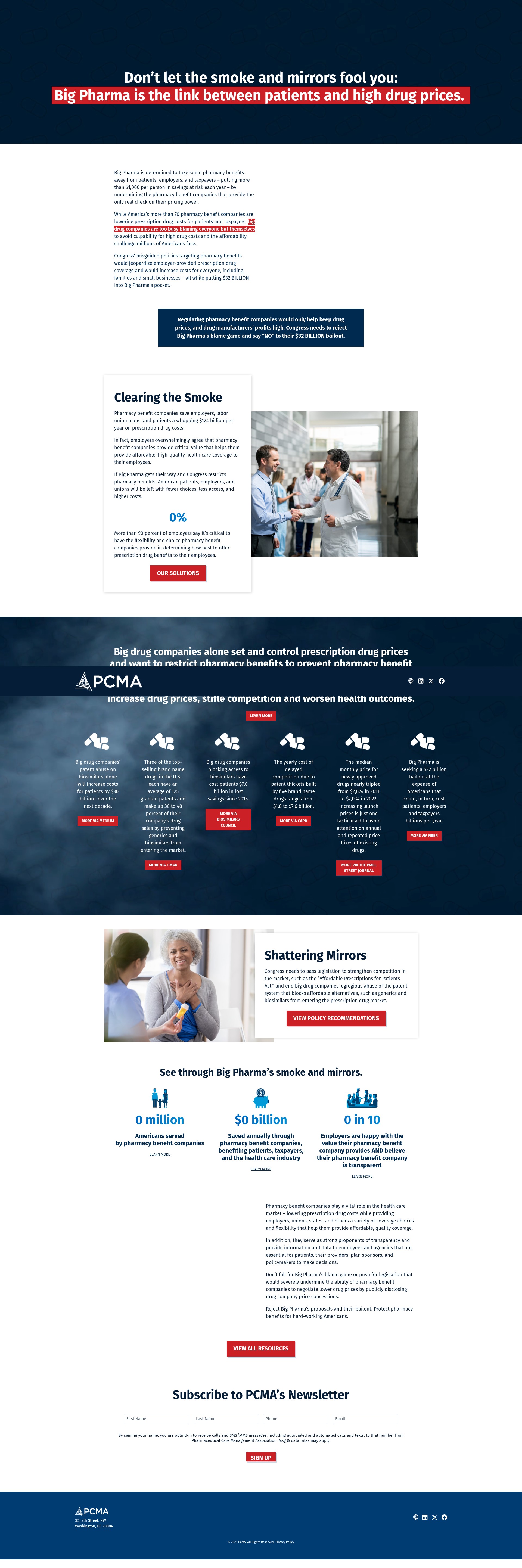 Screenshot of facts.pcmanet.org