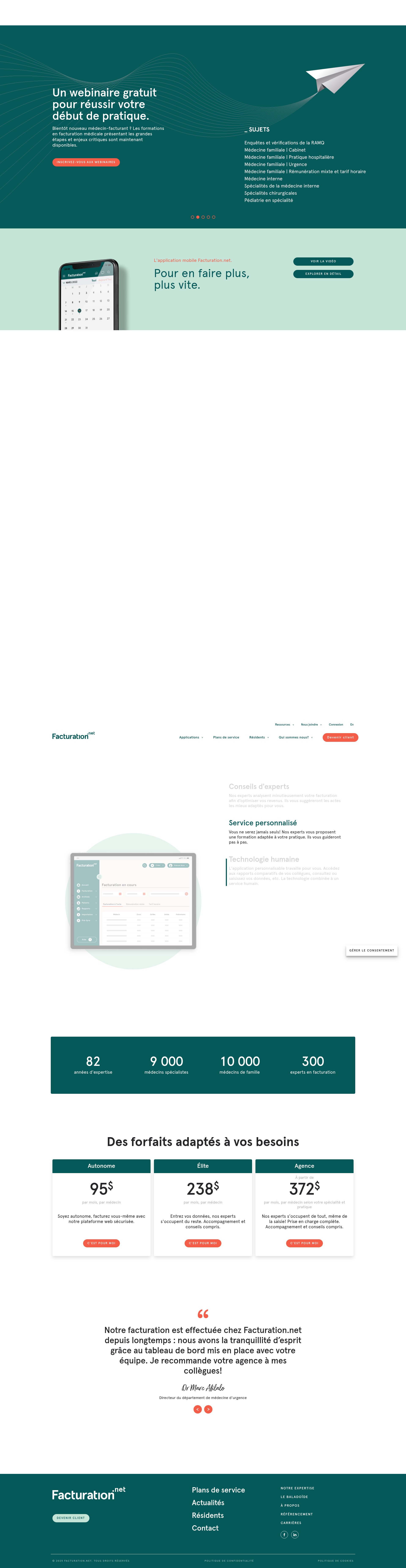 Screenshot of facturation.net