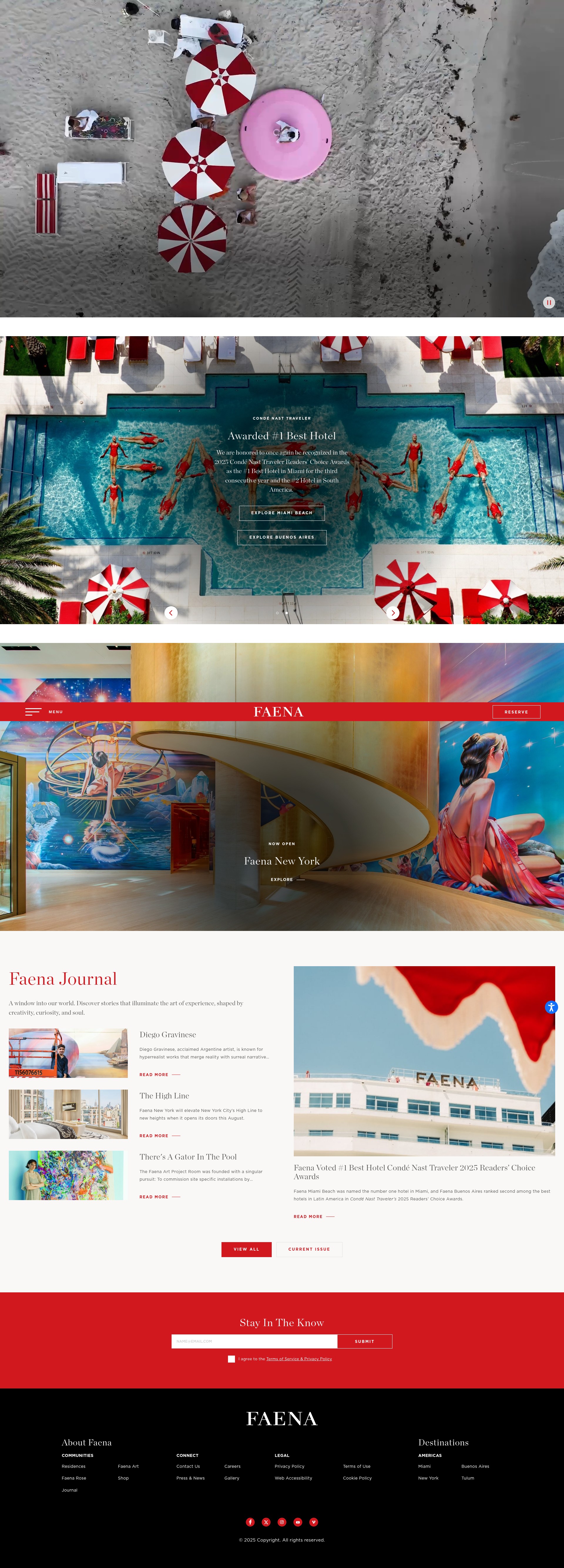 Screenshot of faena.com