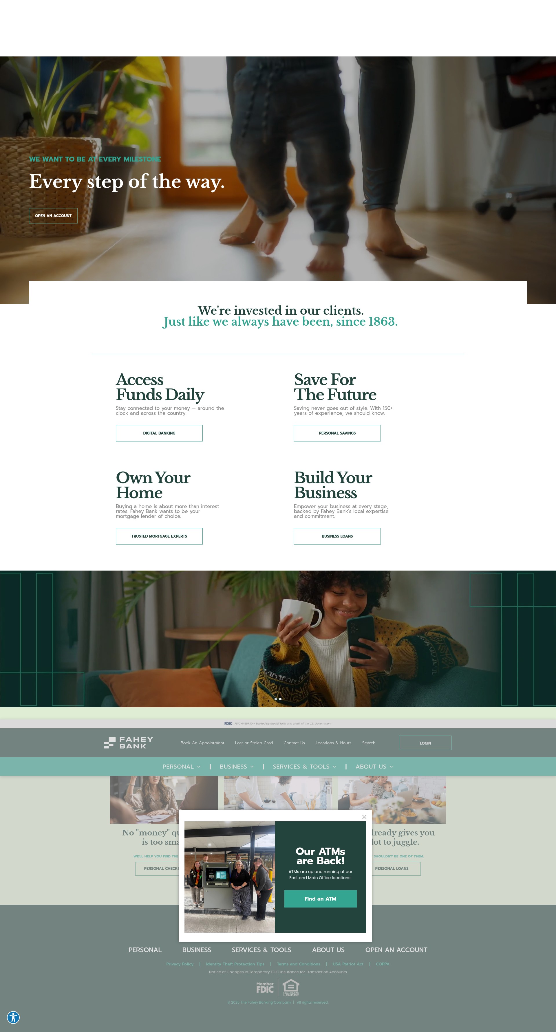 Screenshot of faheybank.bank