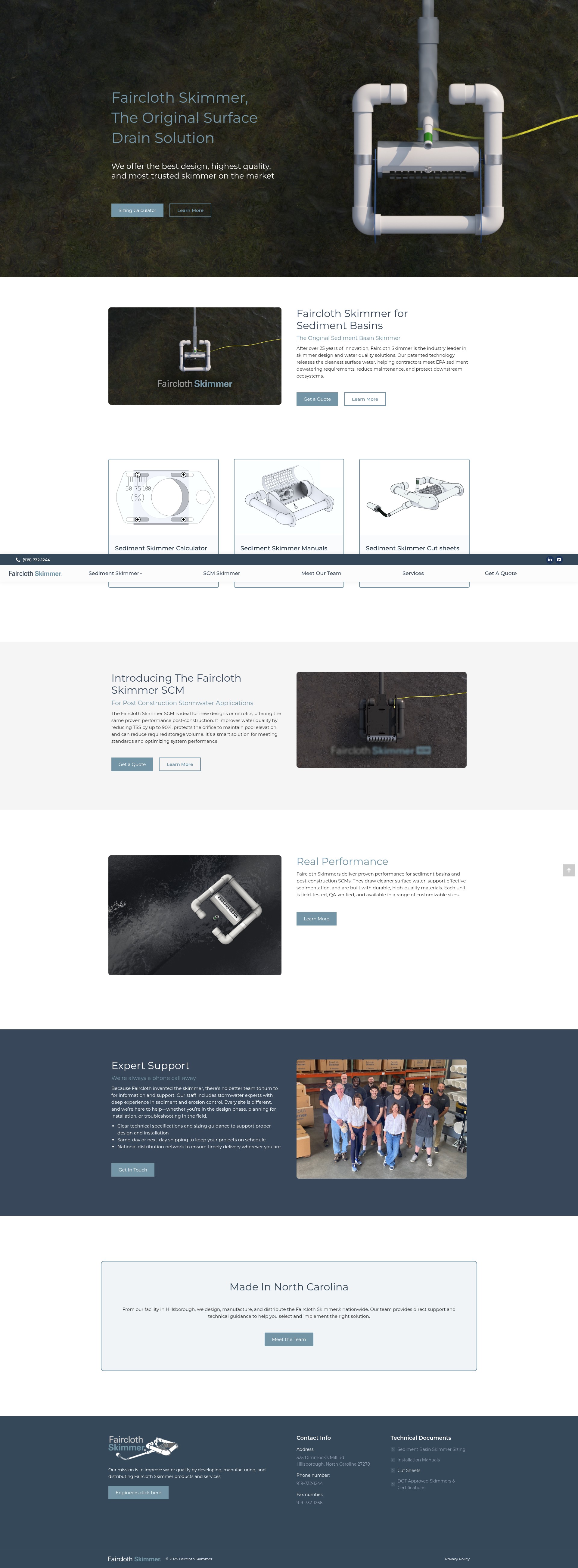 Screenshot of fairclothskimmer.com