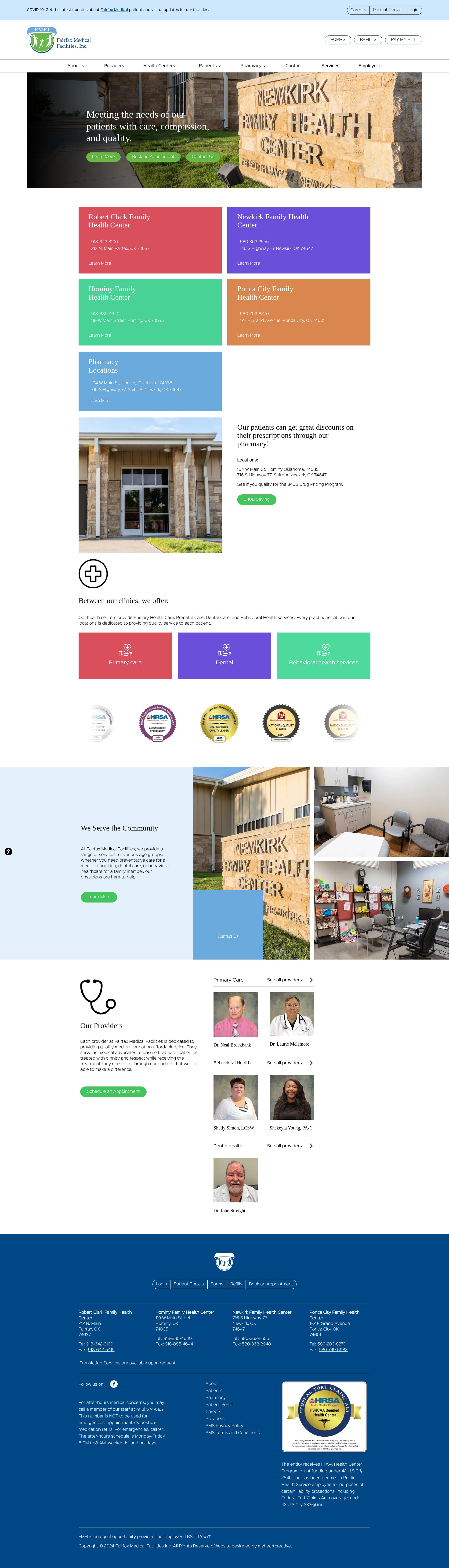 Screenshot of fairfaxclinic.com