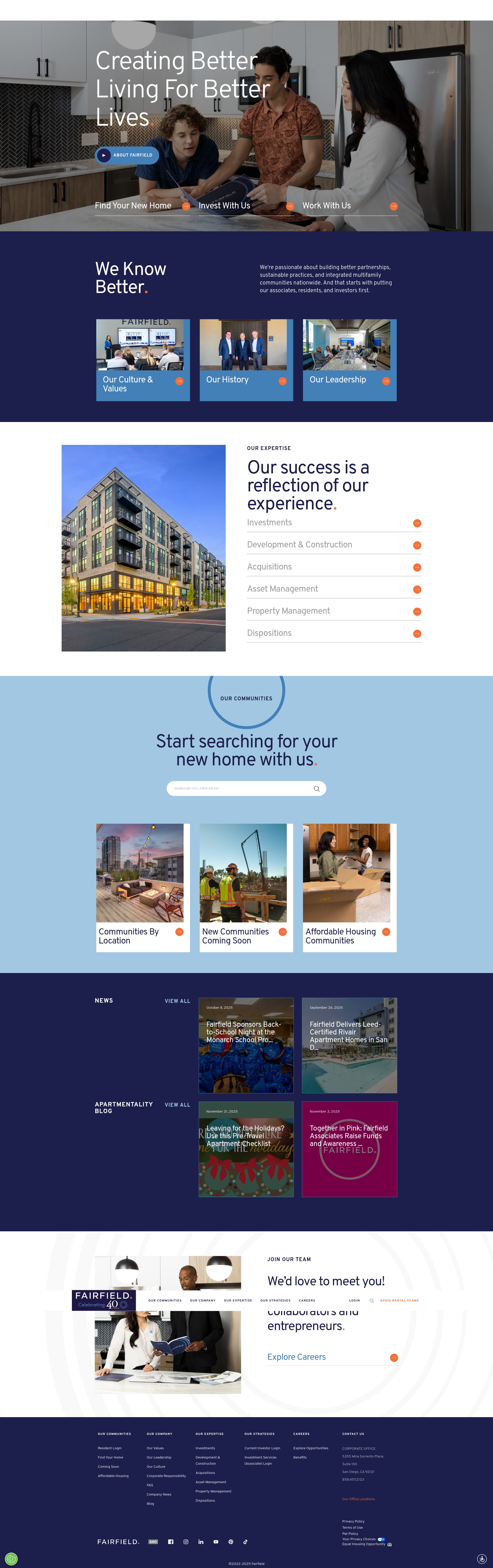 Screenshot of fairfieldresidential.com