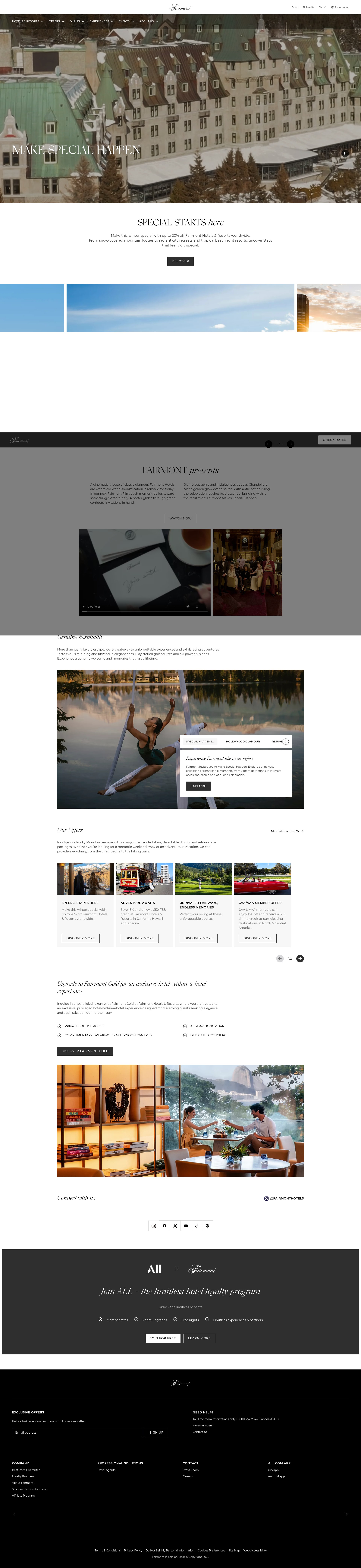Screenshot of fairmont.com