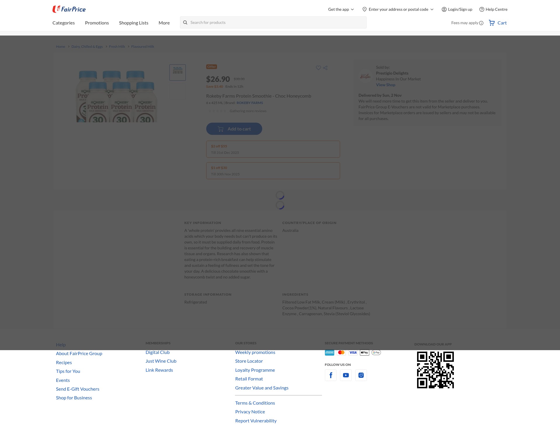 Screenshot of fairprice.com.sg
