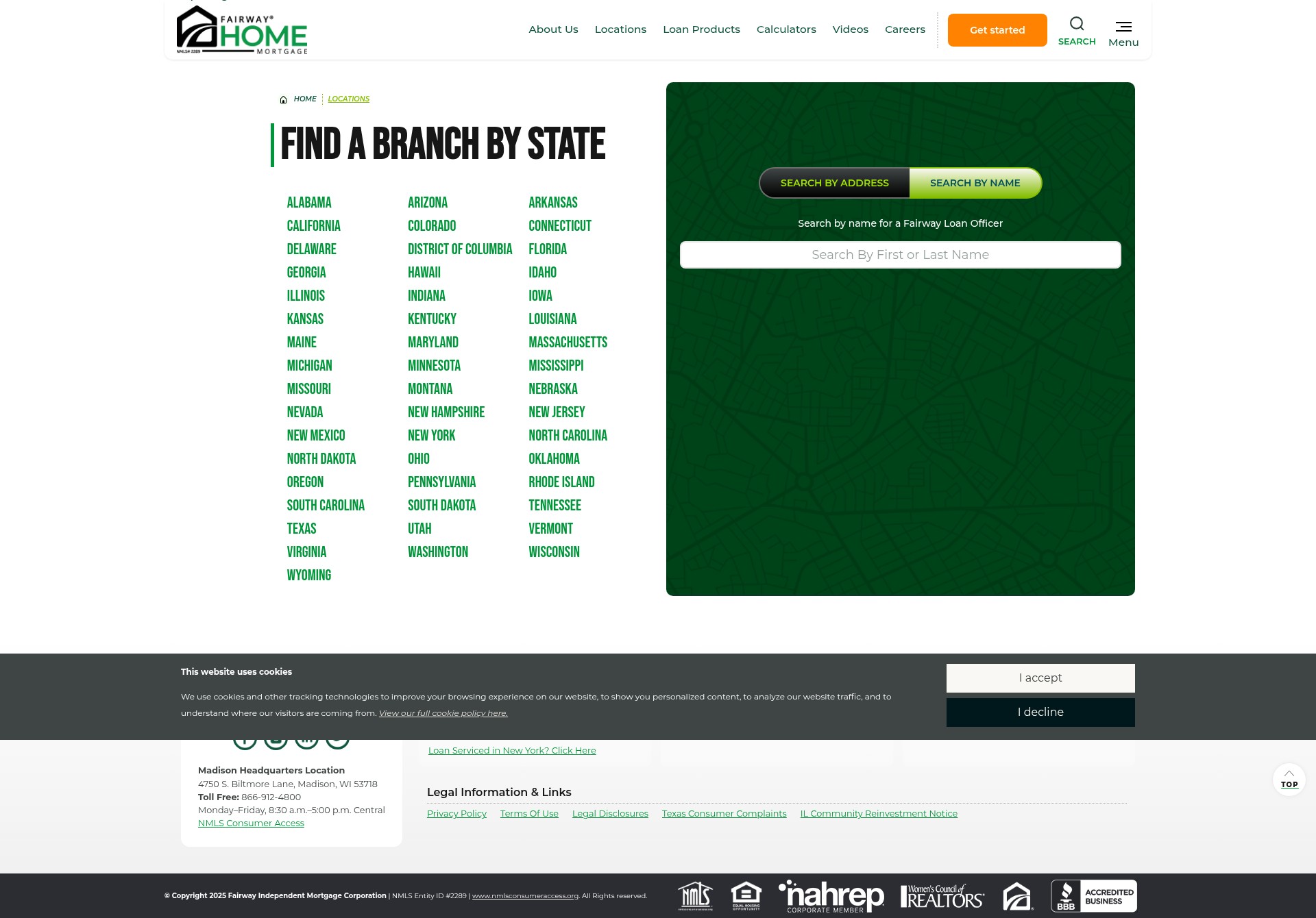 Screenshot of fairwayindependentmc.com