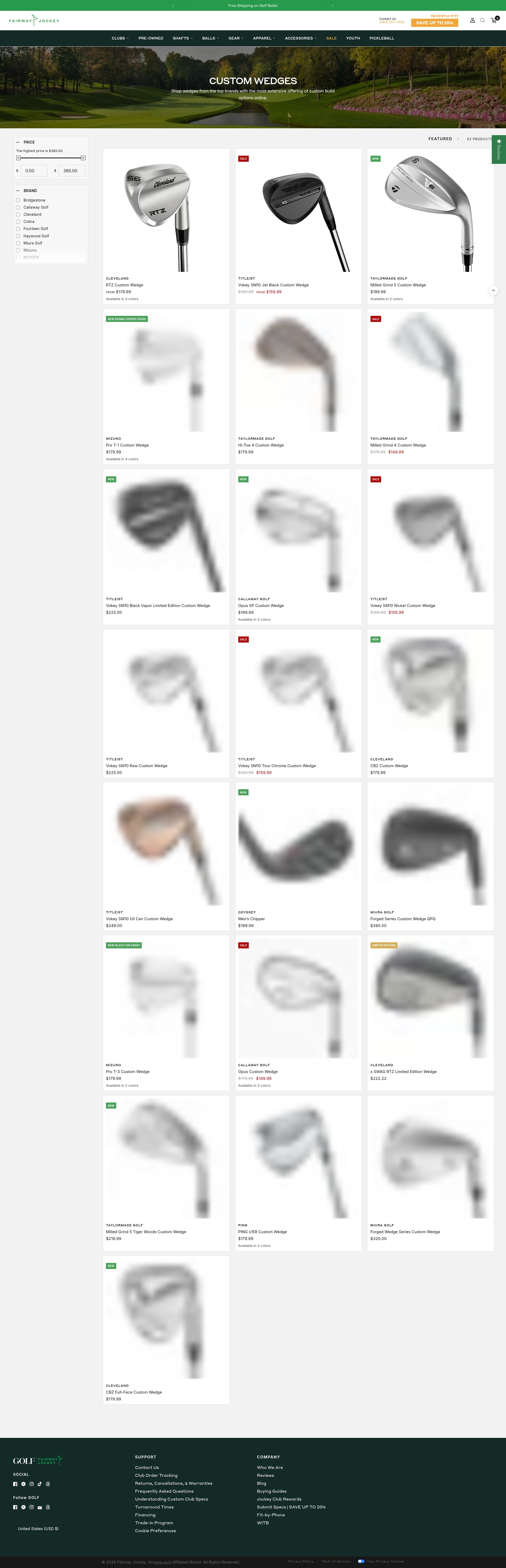 Screenshot of fairwayjockey.com