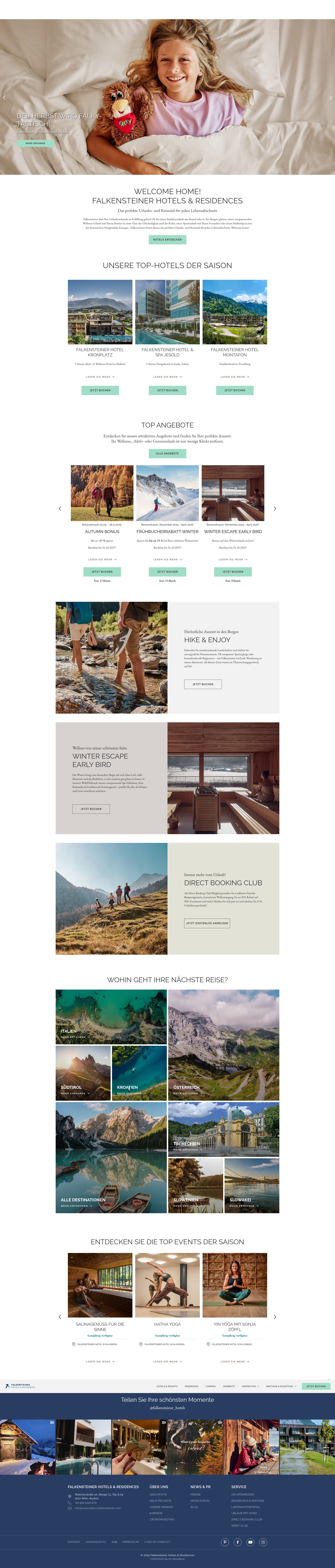 Screenshot of falkensteiner.com