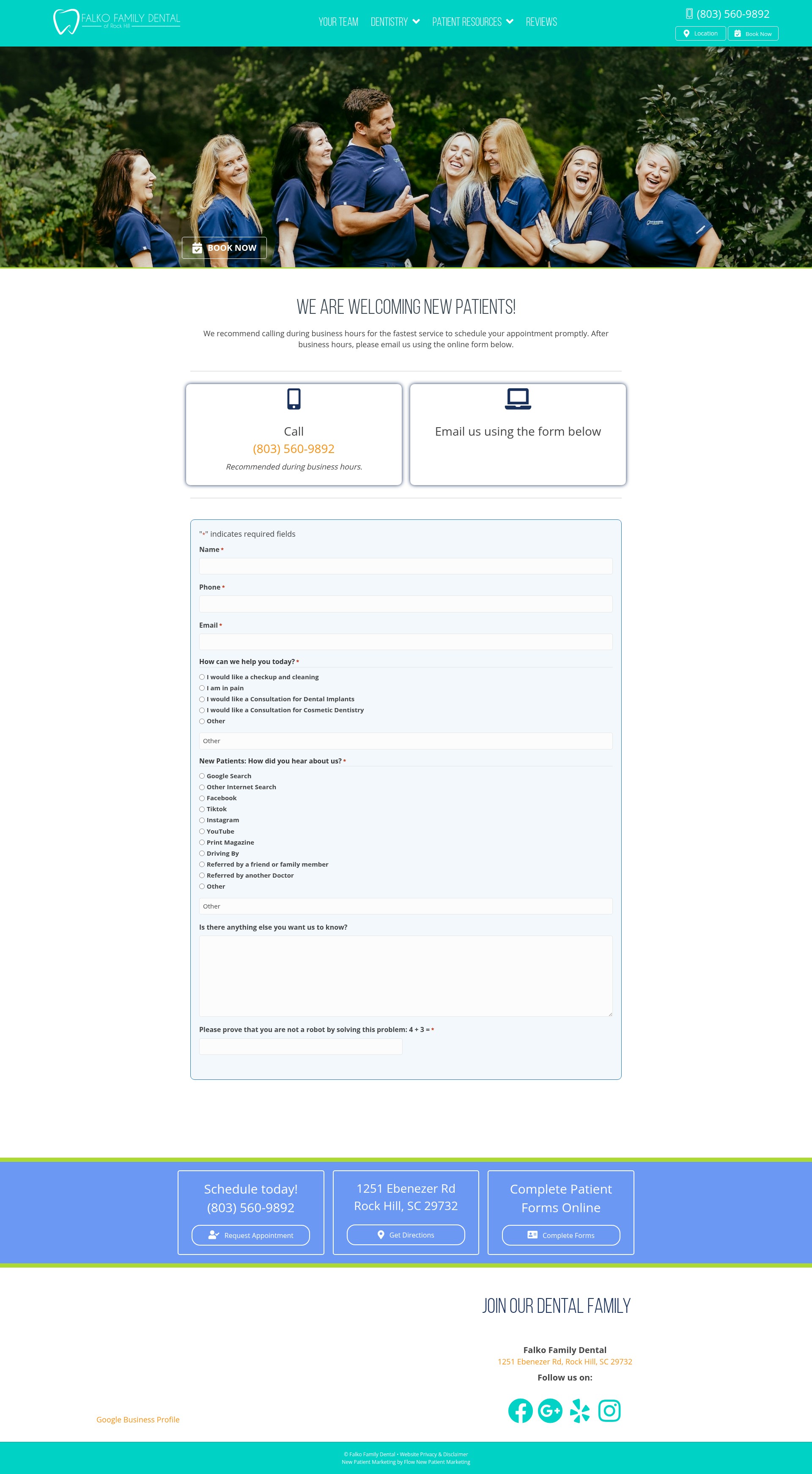 Screenshot of falkofamilydental.com