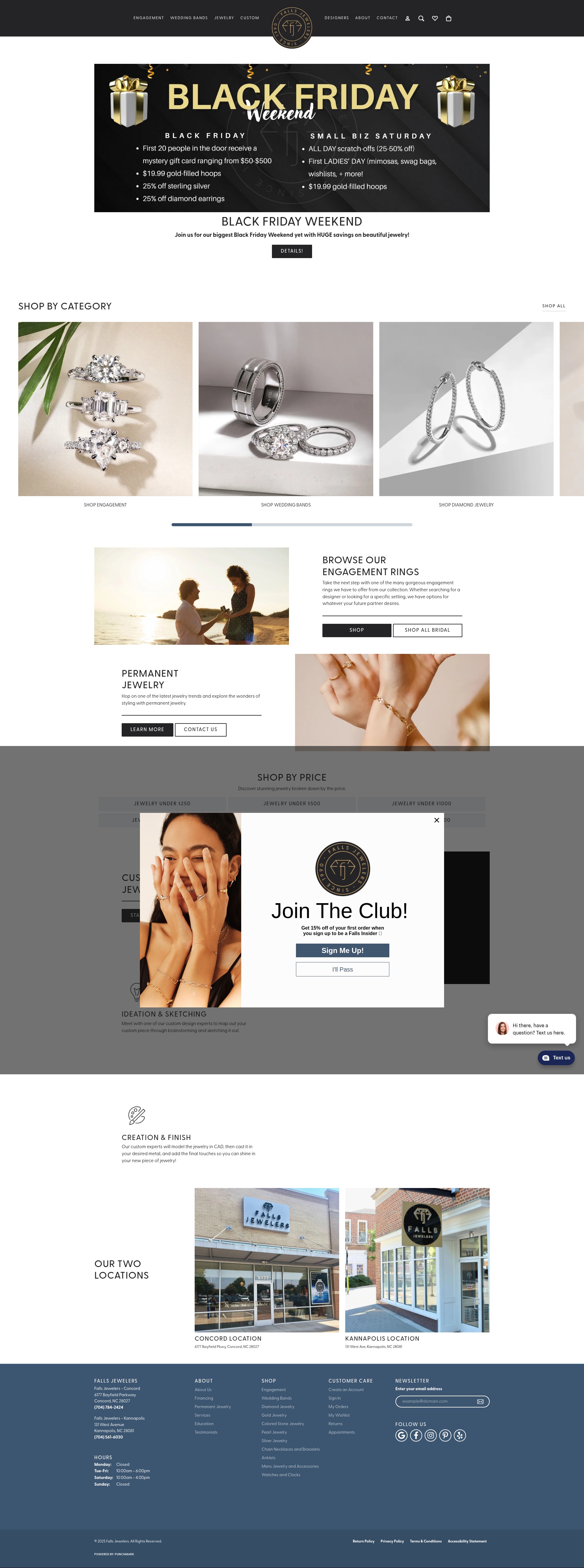 Screenshot of fallsjewelers.com