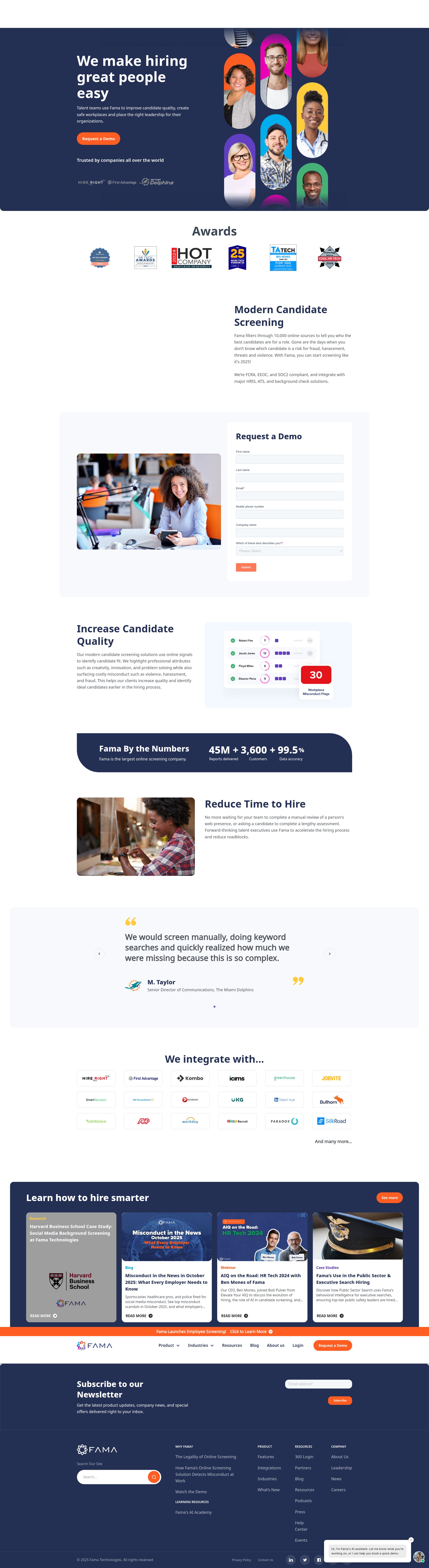 Screenshot of fama.io