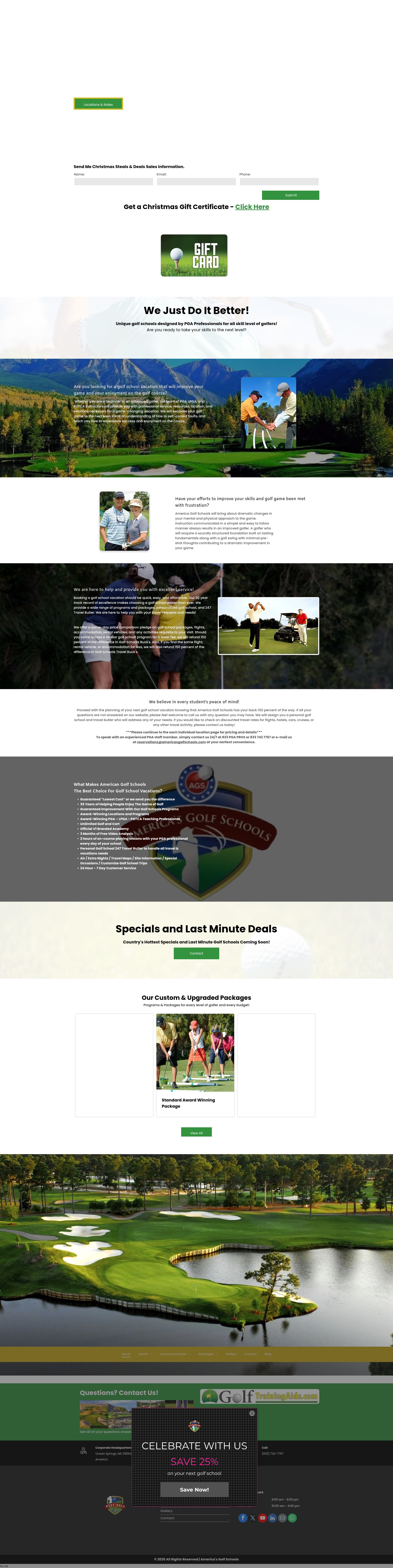 Screenshot of familygolfschool.com