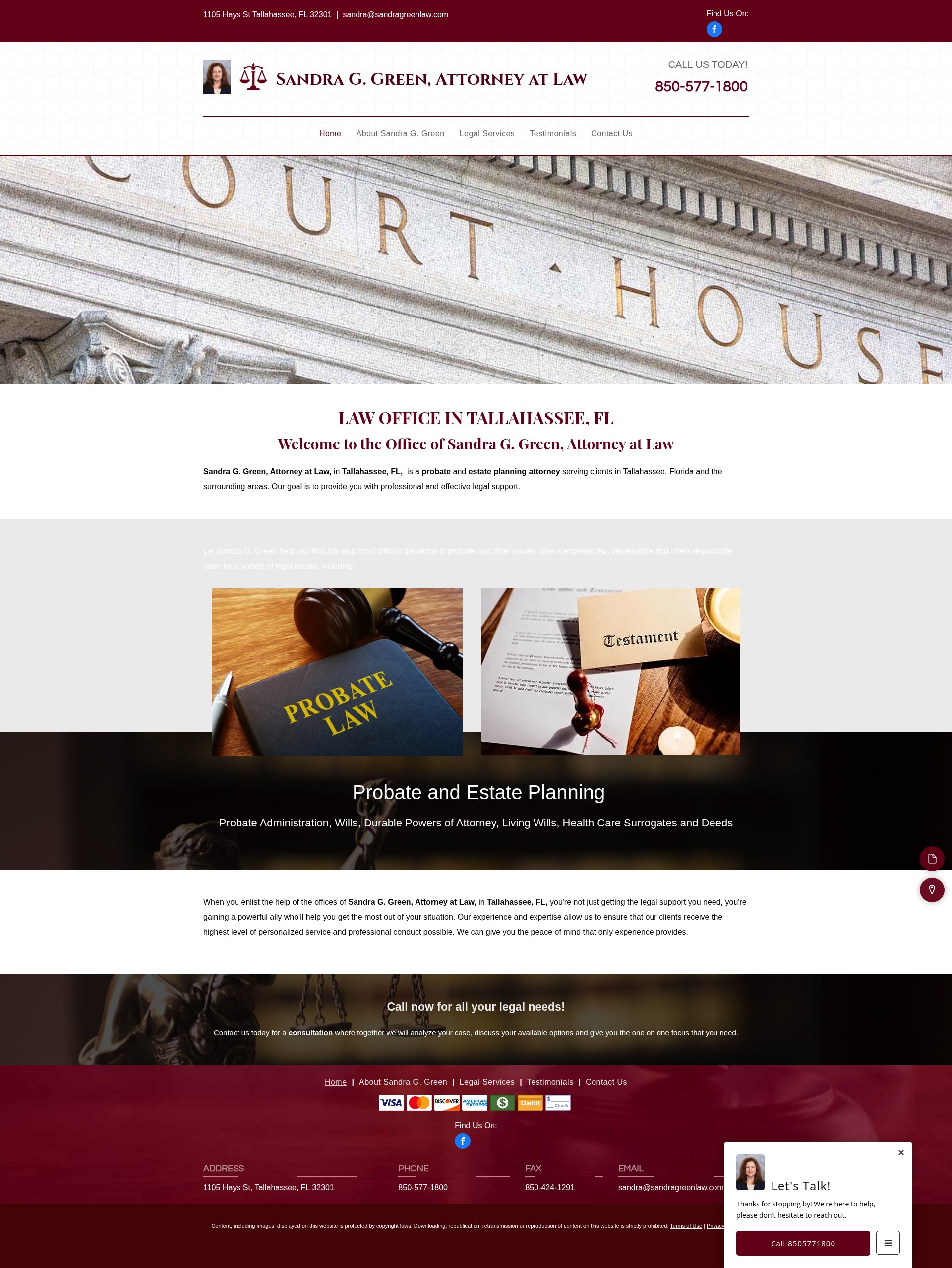 Screenshot of familylawtallahassee.com