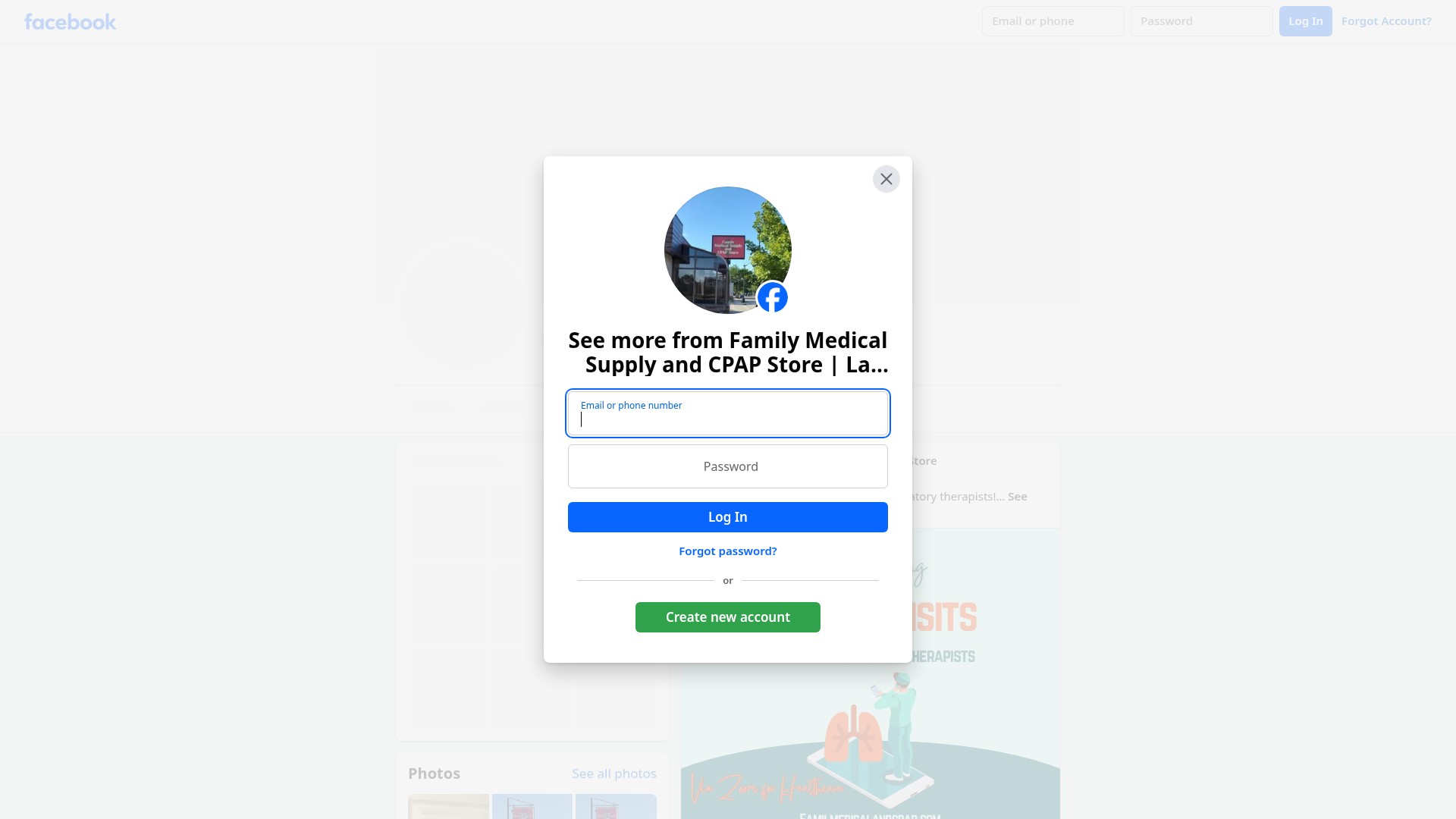 Screenshot of familymedicalandcpap.com