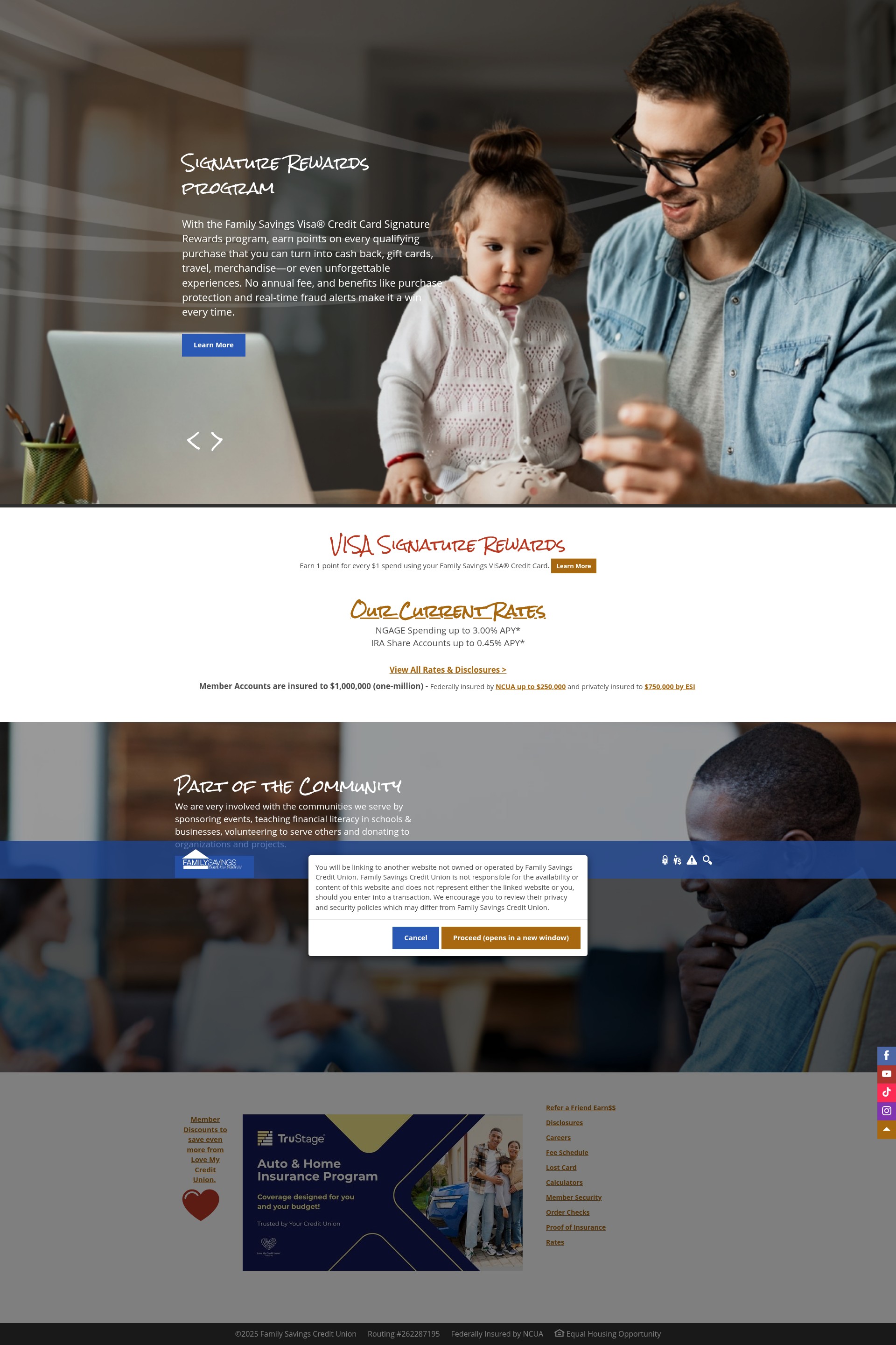 Screenshot of familysavingscu.com