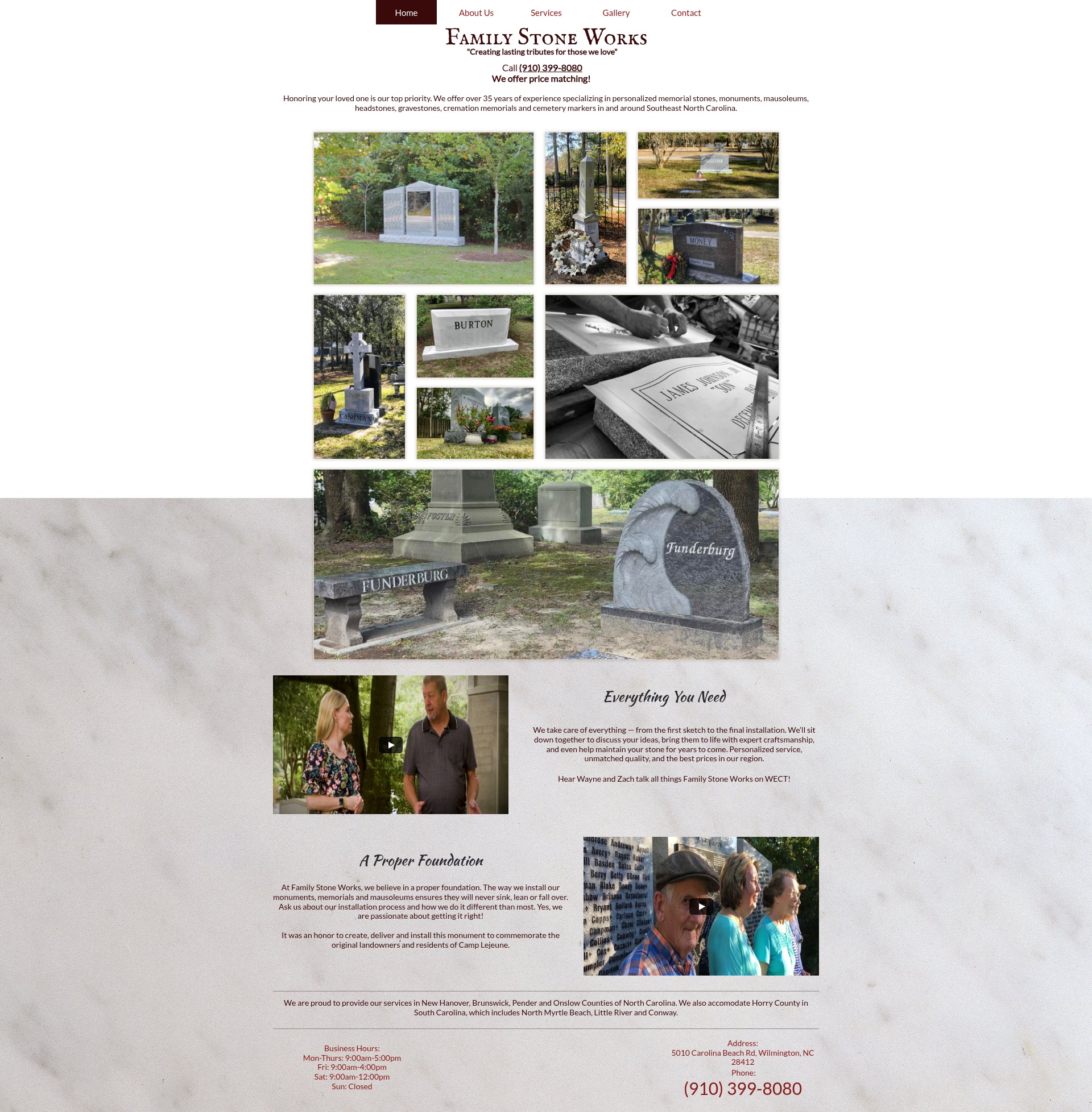 Screenshot of familystoneworks.net