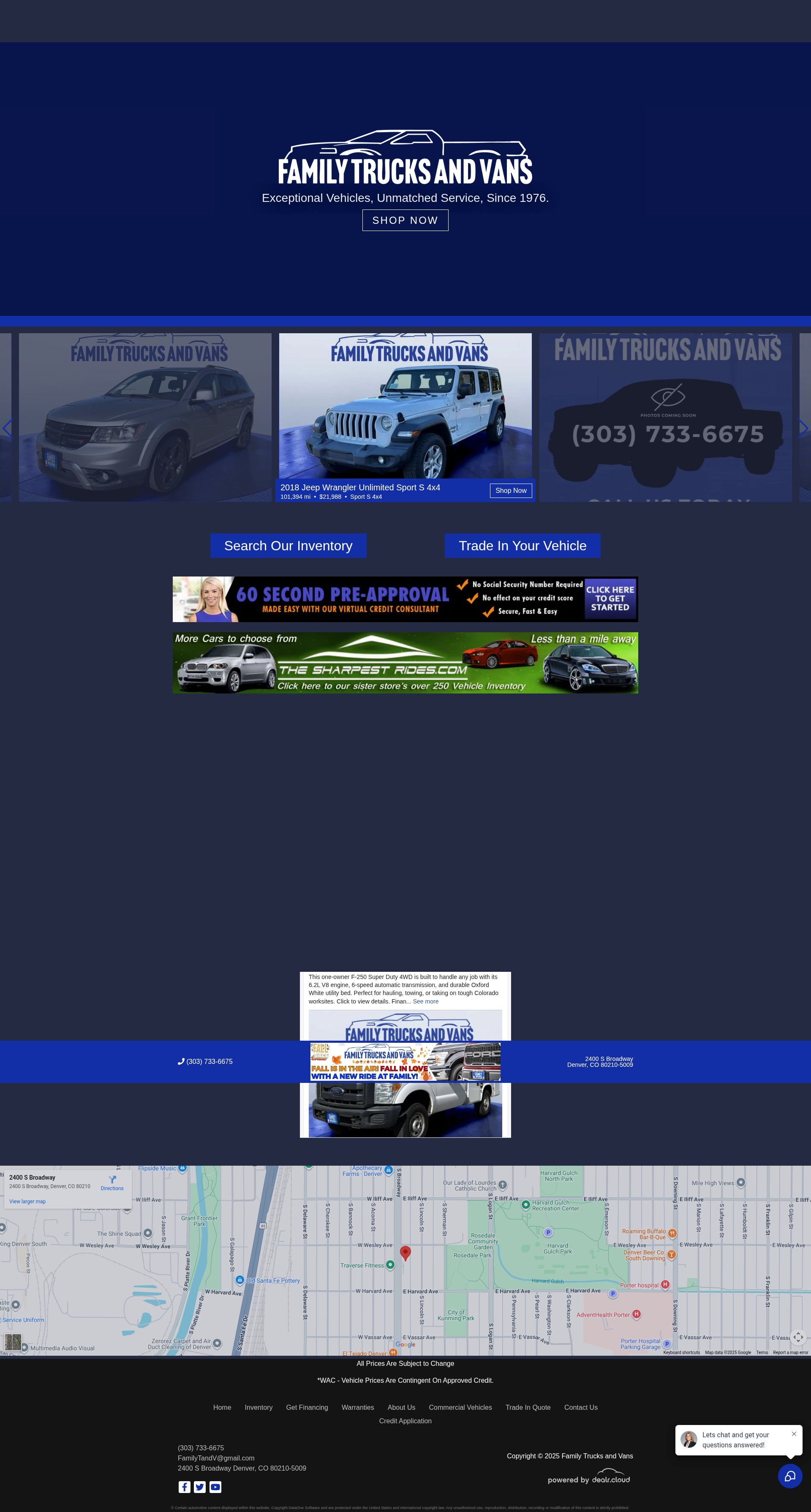 Screenshot of familytrucksandvans.com