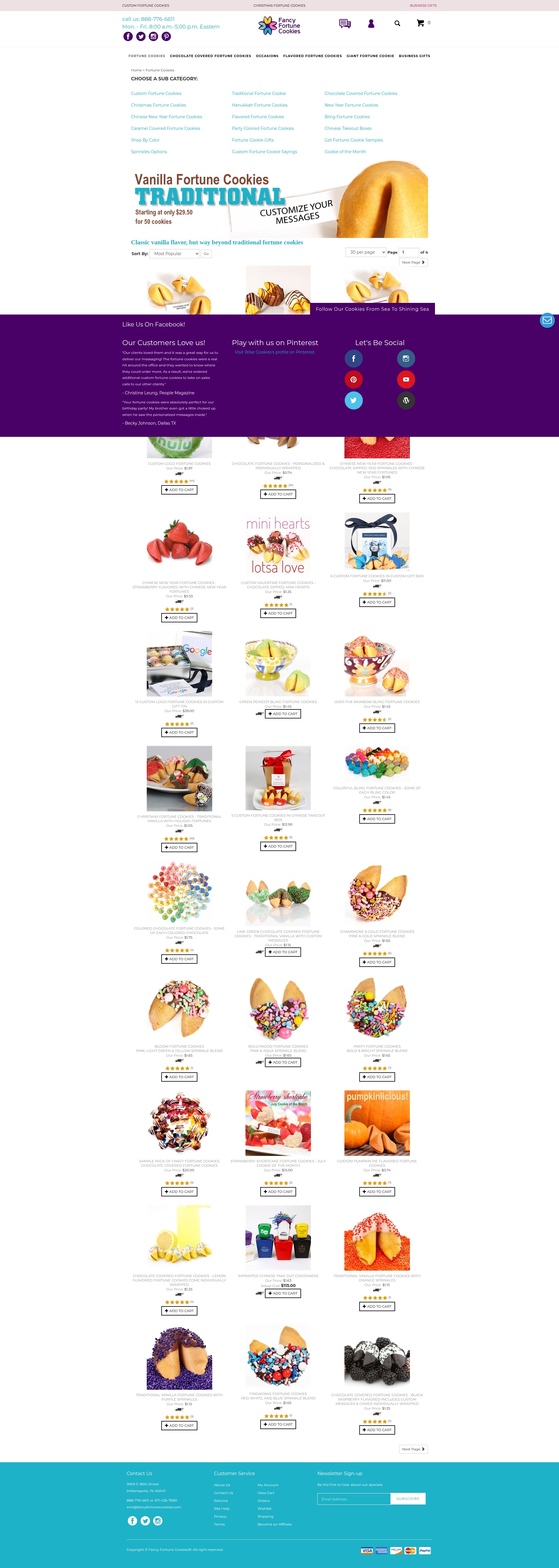 Screenshot of fancyfortunecookies.com