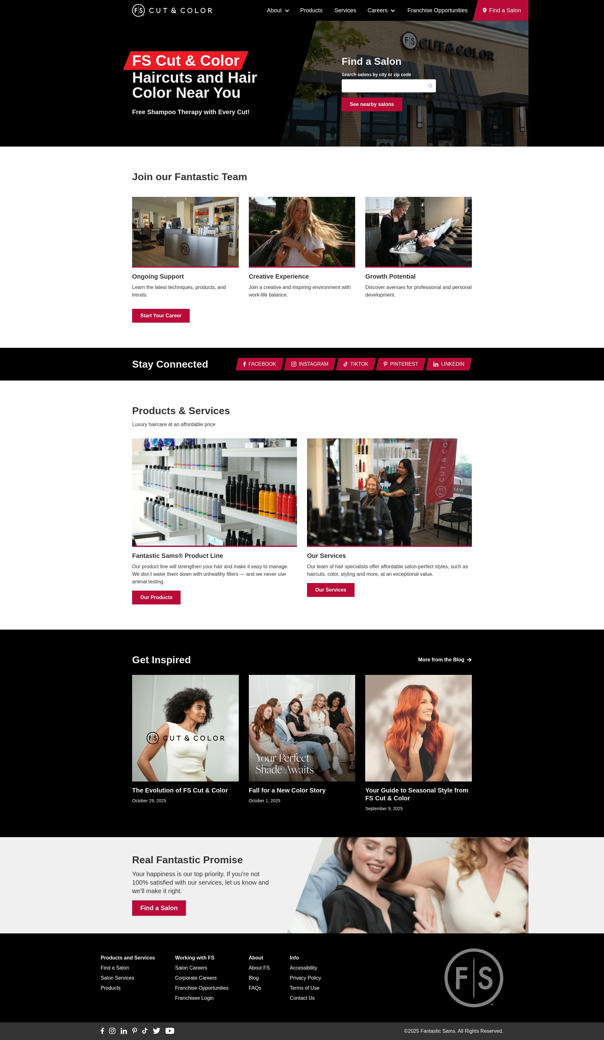 Screenshot of fantasticsams.com