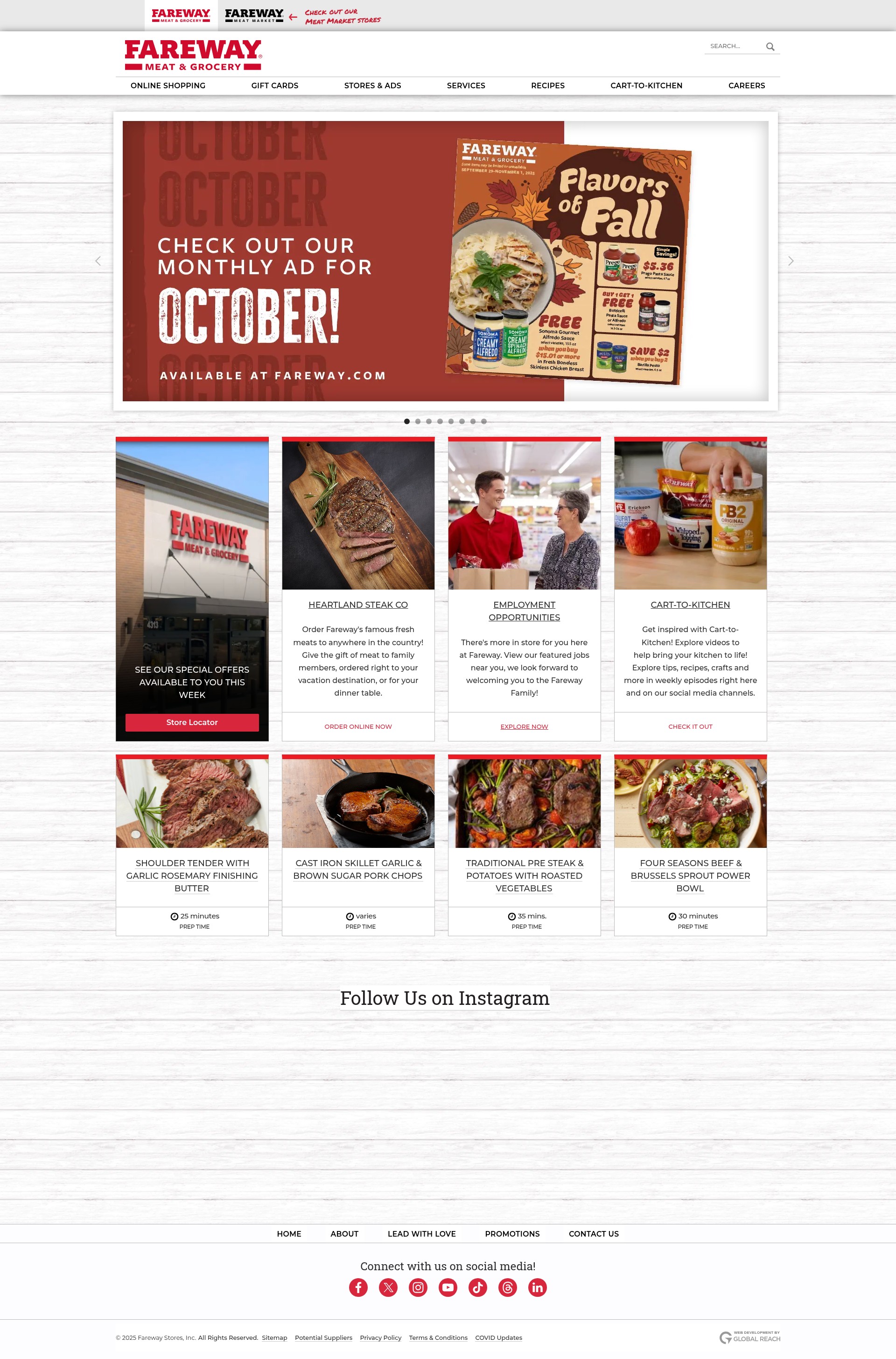 Screenshot of fareway.com