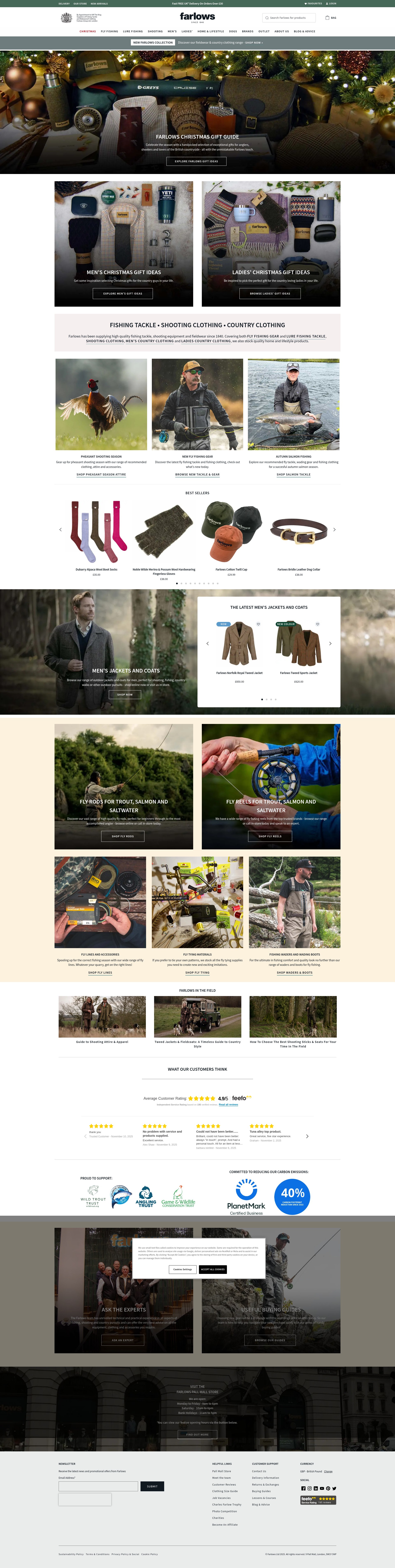 Screenshot of farlows.co.uk