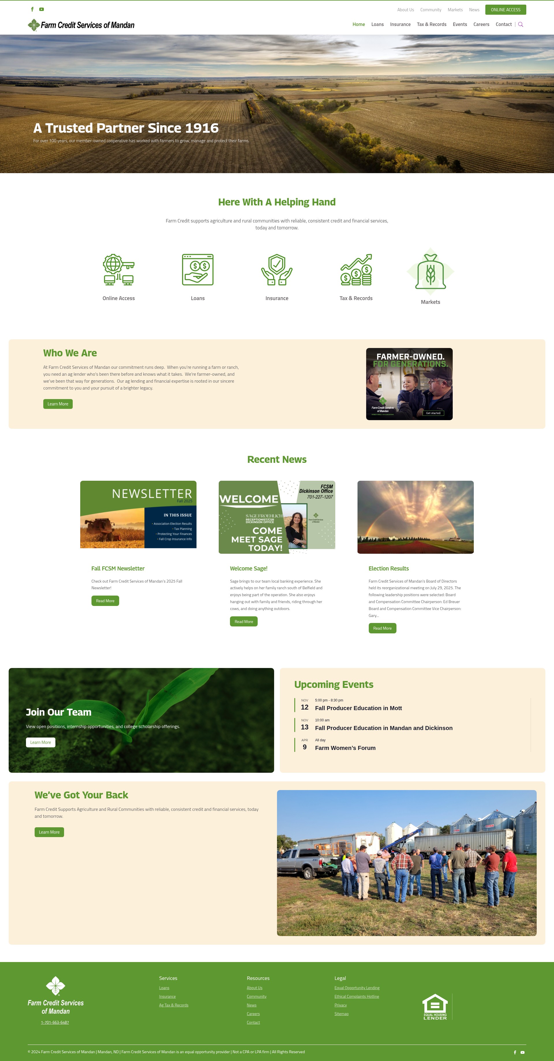 Screenshot of farmcreditmandan.com
