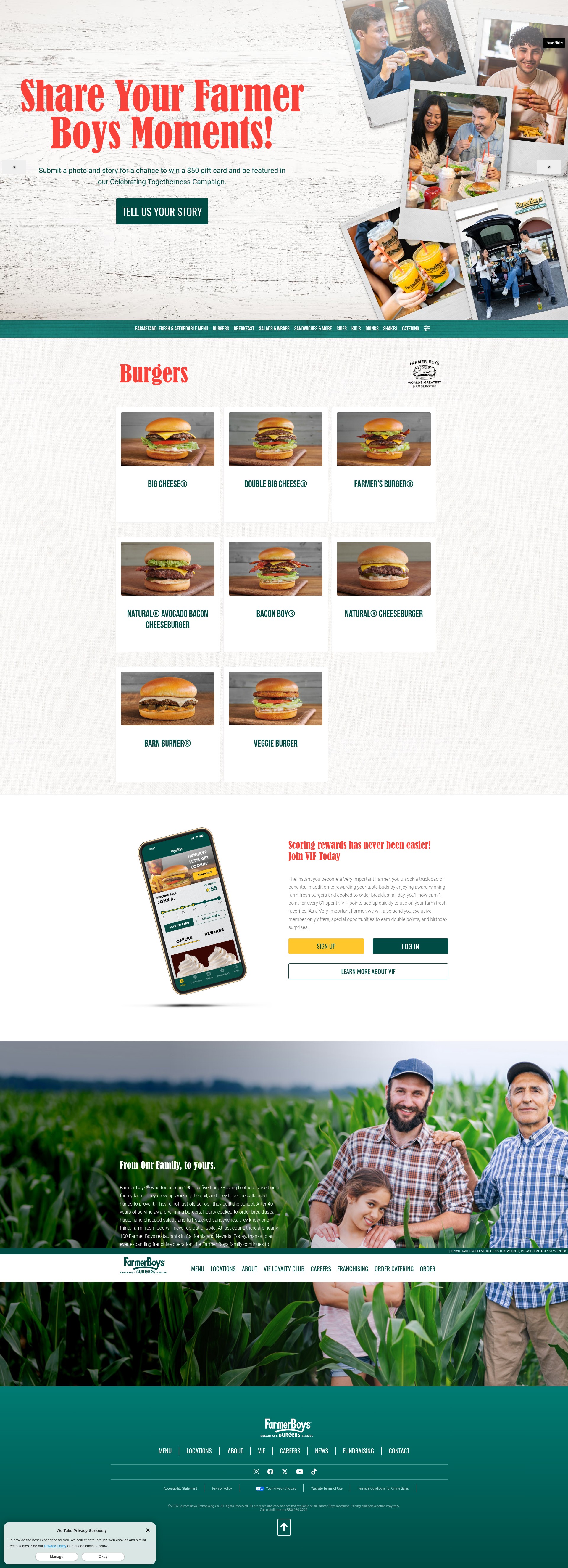 Screenshot of farmerboys.com
