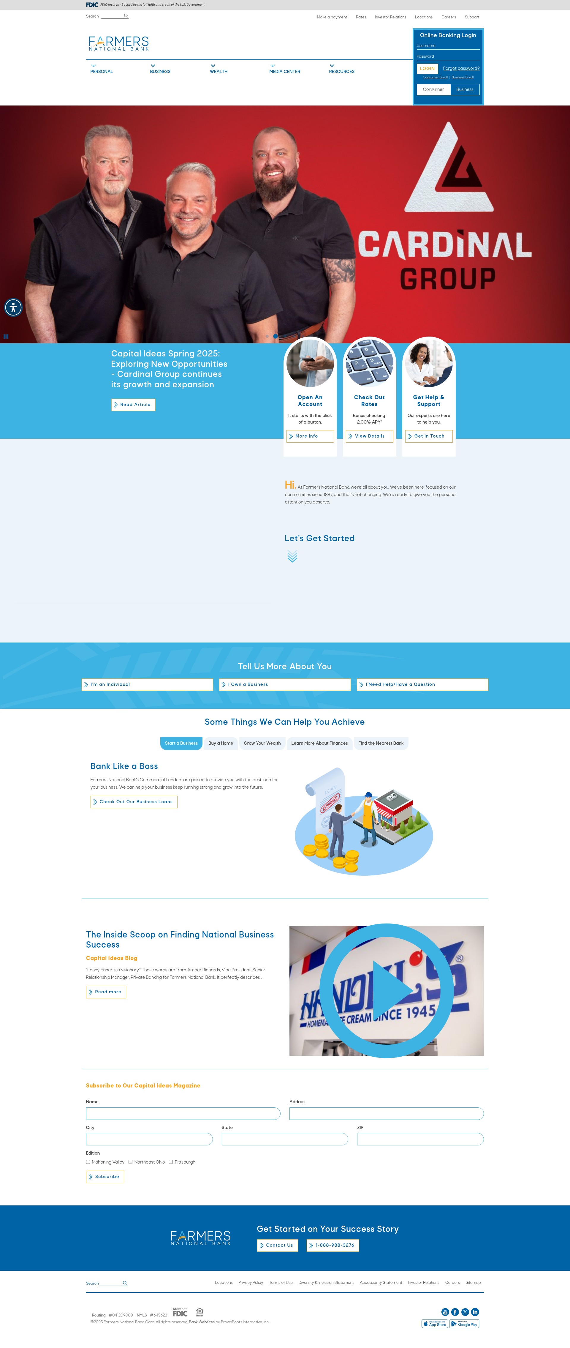 Screenshot of farmersbankgroup.com