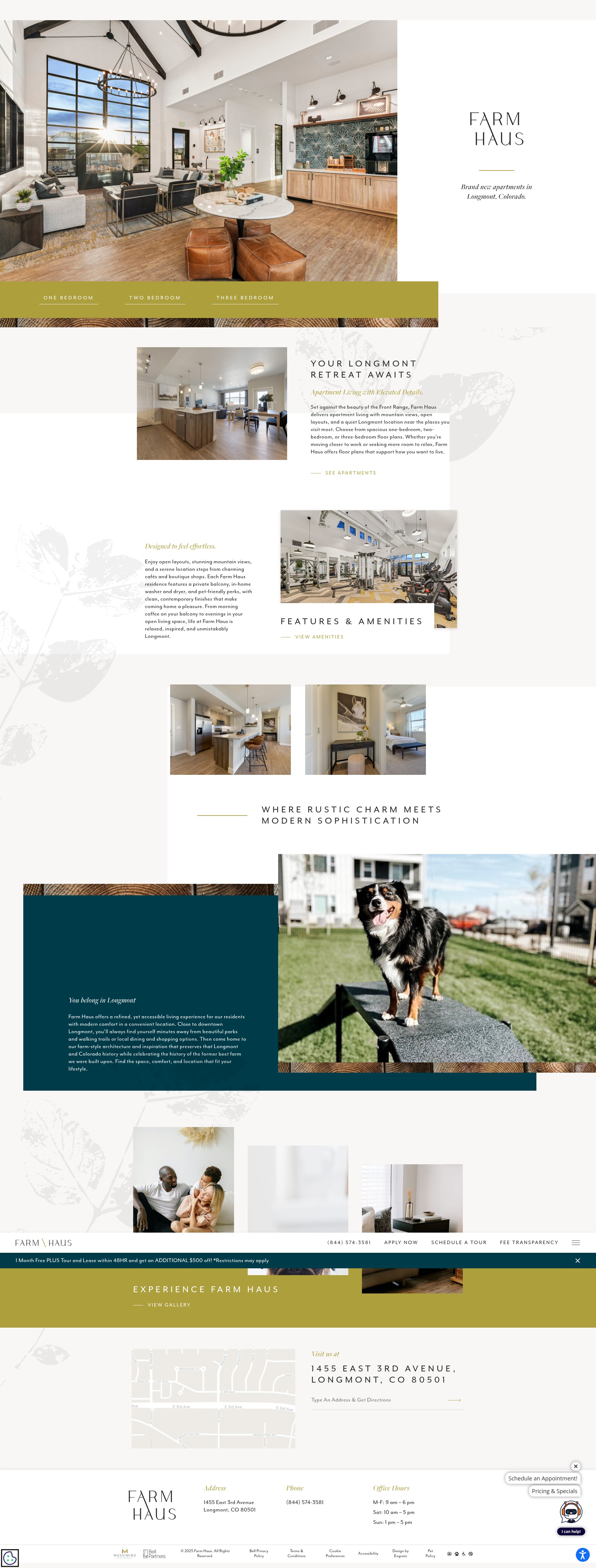 Screenshot of farmhausapartments.com