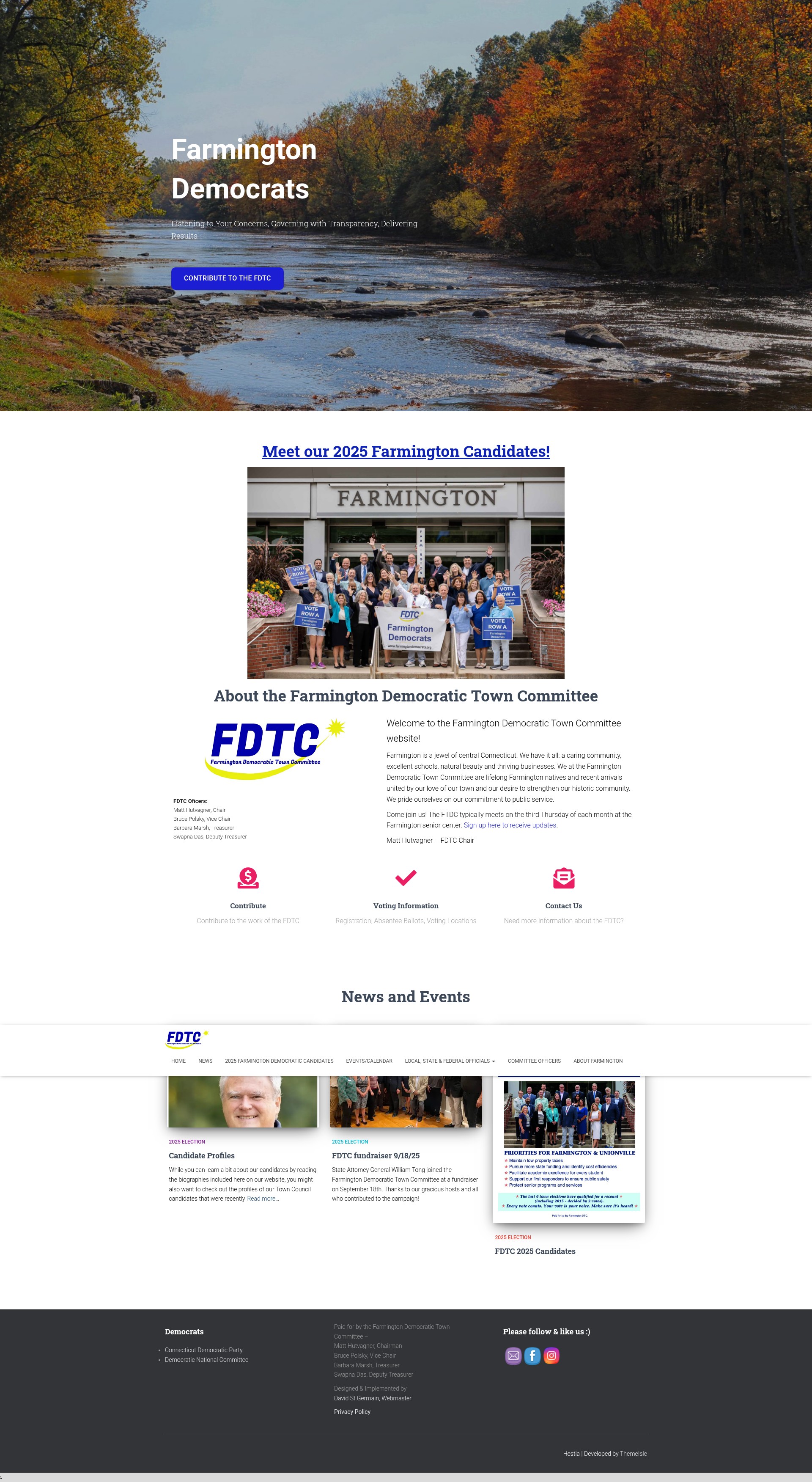 Screenshot of farmingtondemocrats.org